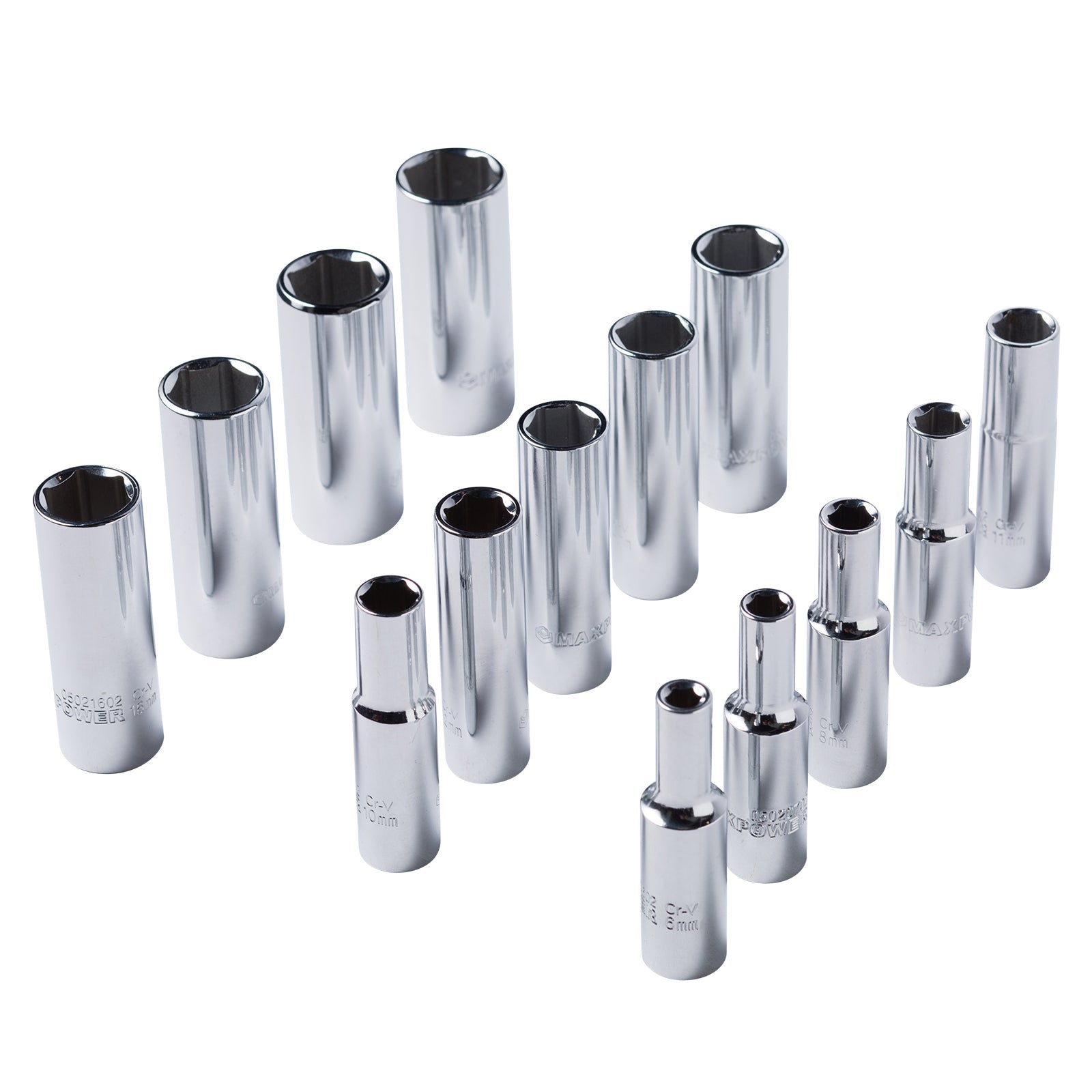 MAXPOWER 14pc 3/8" Drive Deep Socket Set