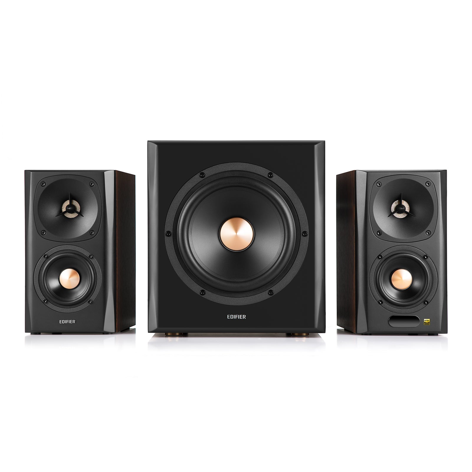 Edifier S360DB Bookshelf Speaker with Wireless Subwoofer, 2.1 Speaker System, Bluetooth v5.1 AptX Wireless Sound, For Computer Rooms, Living Rooms, and Dens
