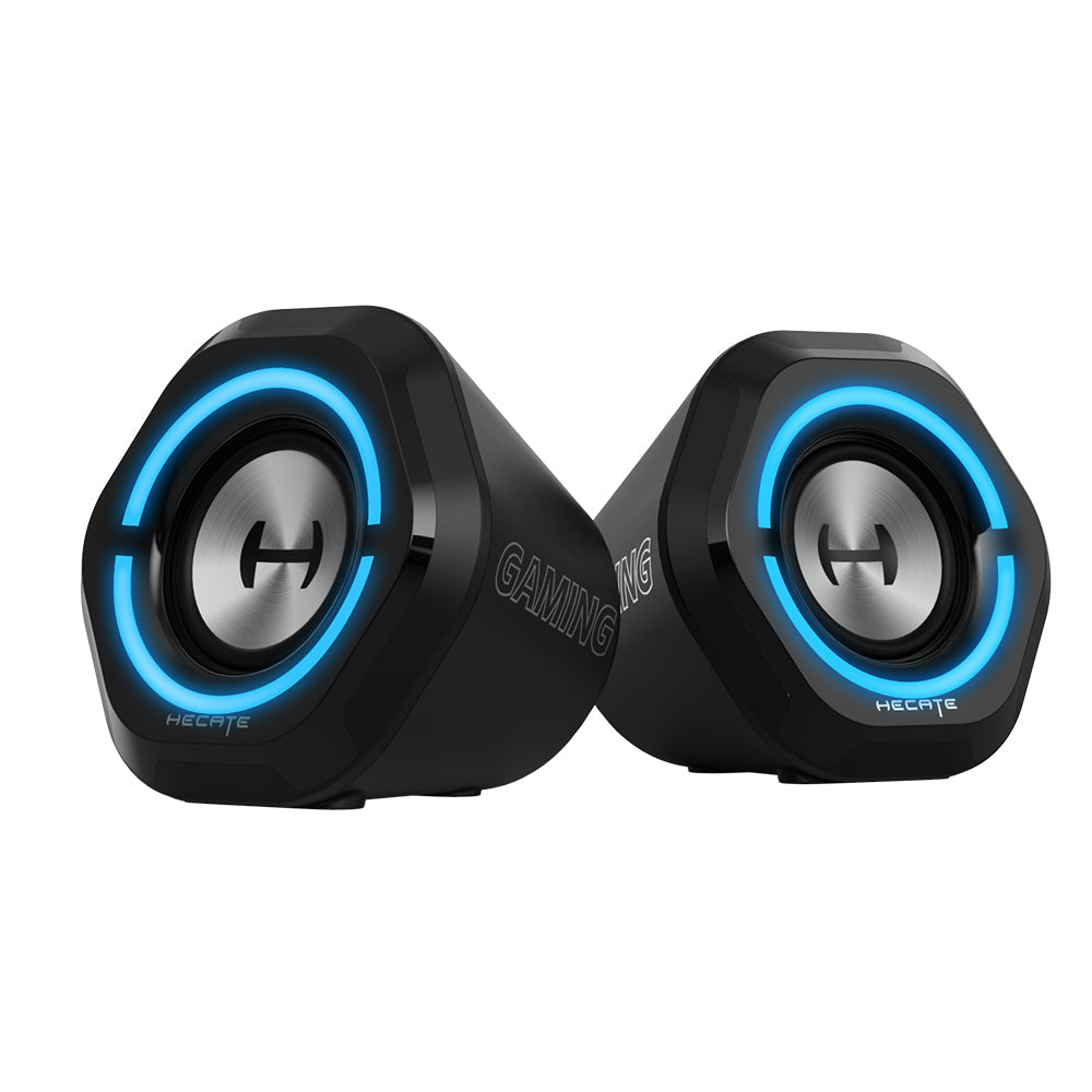 Haut-parleurs d'ordinateur USB Edifier G1000, haut-parleurs de jeu PC alimentés par USB Bluetooth 5.3 pour ordinateur de bureau, ordinateur portable et téléphone portable Entrée USB 3,5 mm Aux Bluetooth Lumières RVB