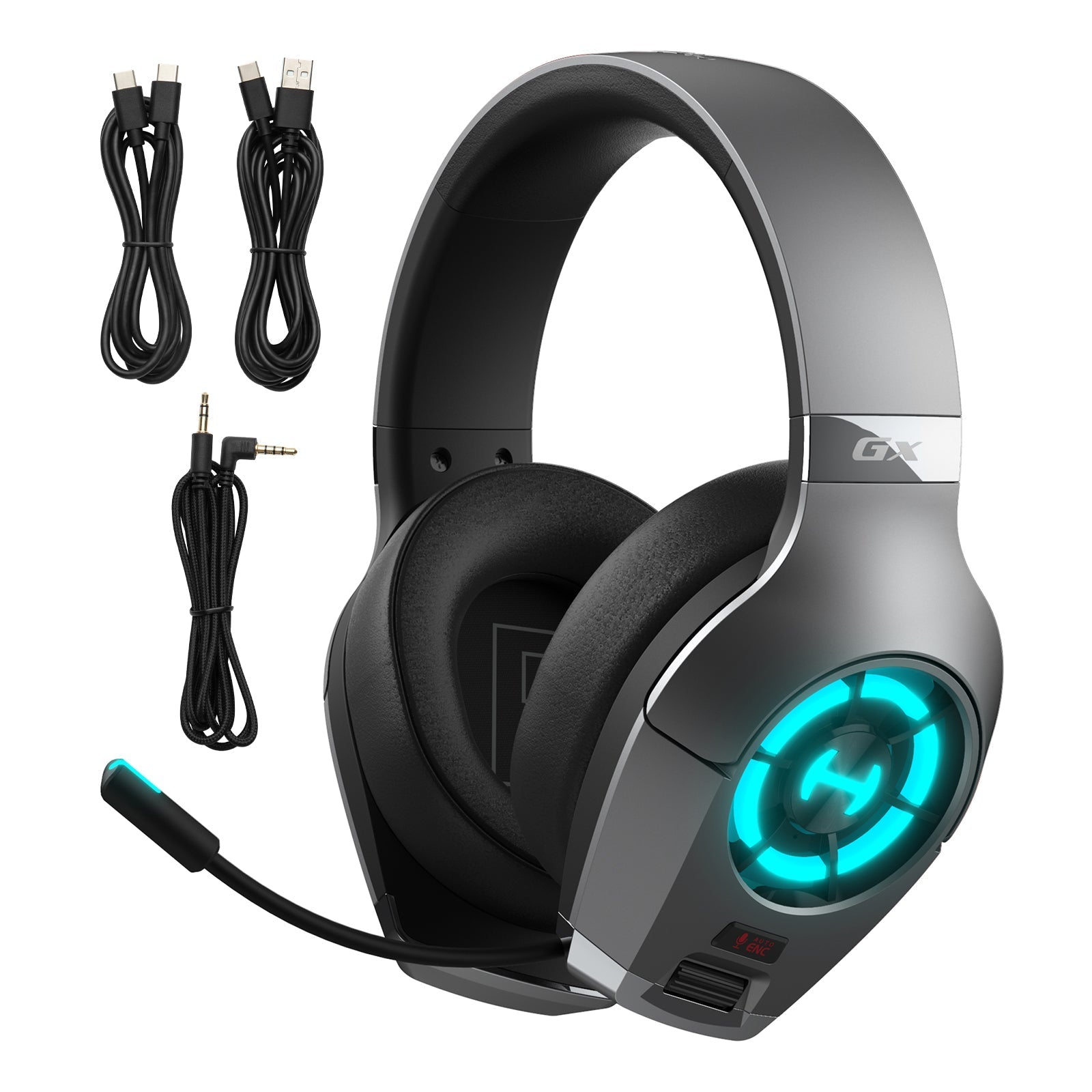HECATE by Edifier GX Hi-Res Gaming Headset for PS4/ PS5/ PC/Switch/Xbox Gamepad - USB/Type-C/3.5mm Wired Gaming Headphones with Microphone RGB Lighting - ENC Noise Cancelling - 50mm Driver