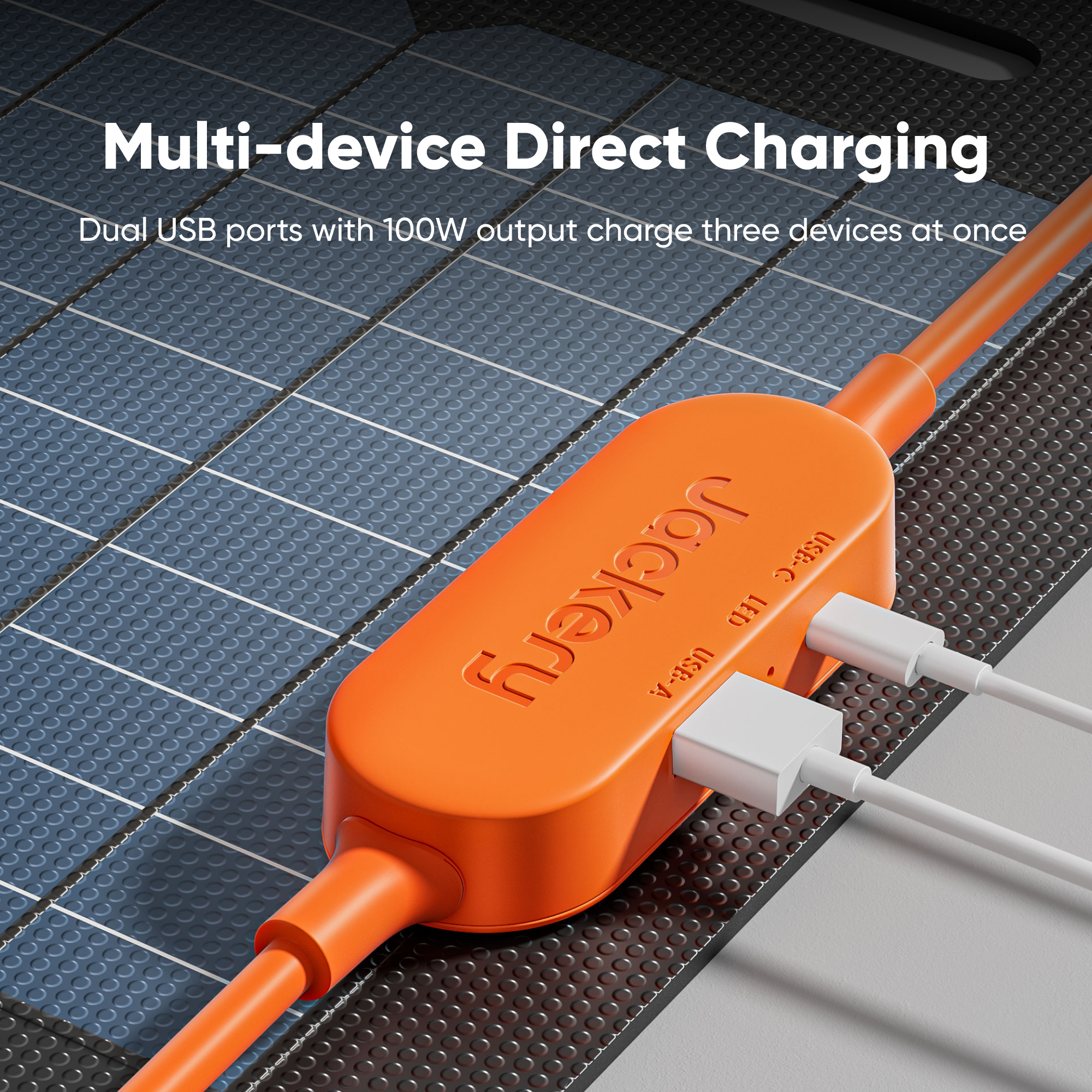 Jackery SolarSaga 100W Air ETFE Foldable Solar Panel, 100W Portable Solar Charger with High Efficiency Monocrystalline Cells, Ultra-Slim & Lightweight Design, IP67 Waterproof