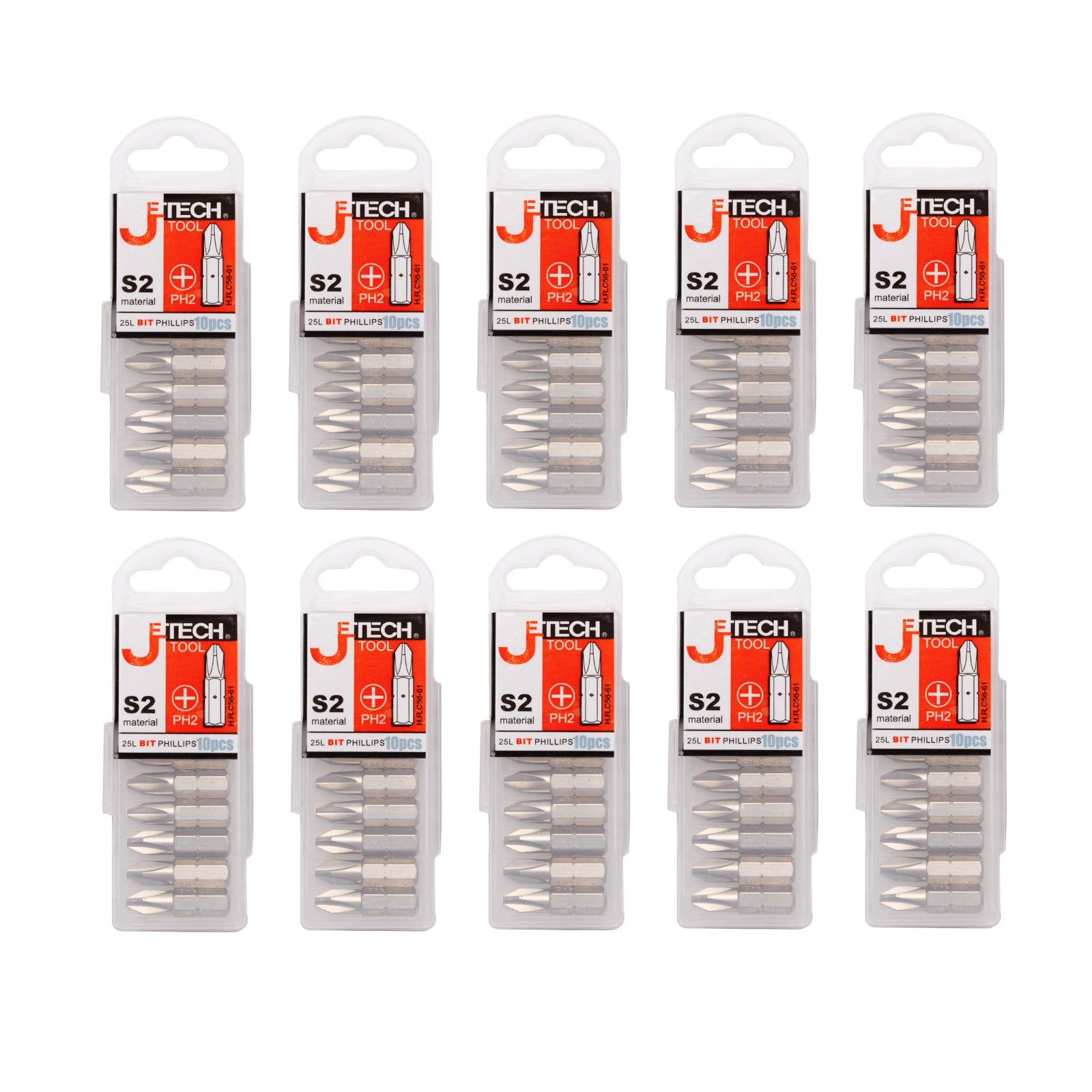 25mm PH2 single head bit (100pack)