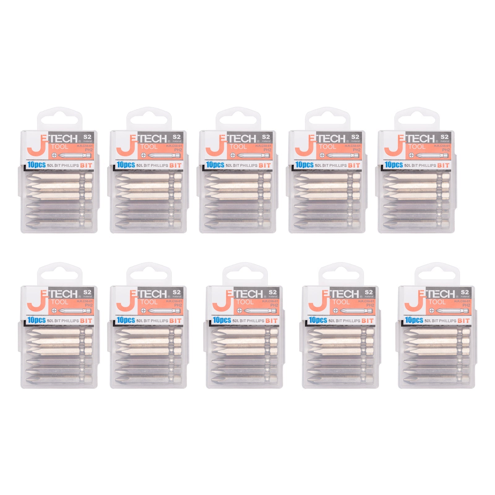 50mm PH2 single head bit (100pack)