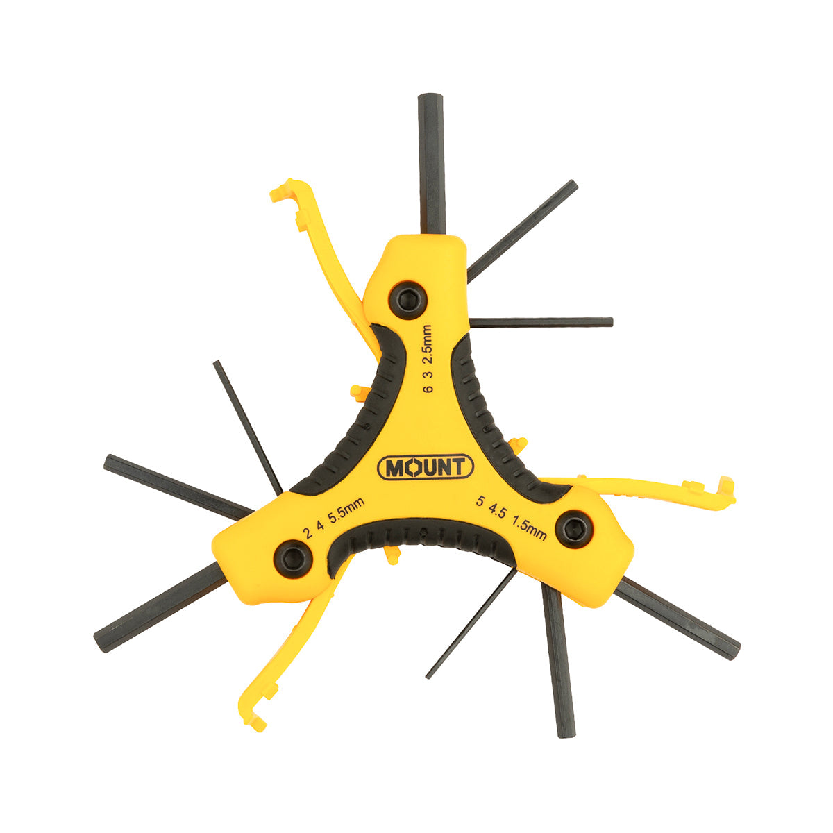 Mount 9PCS Folding Hex Key Set, Metric