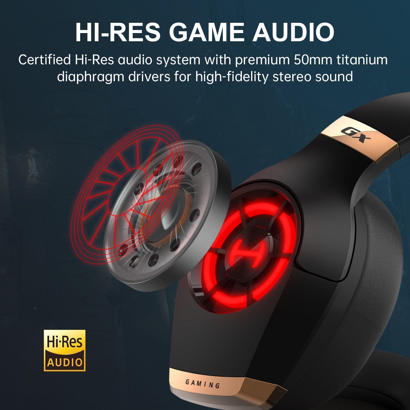HECATE by Edifier GX Hi-Res Gaming Headset for PS4/ PS5/ PC/Switch/Xbox Gamepad - USB/Type-C/3.5mm Wired Gaming Headphones with Microphone RGB Lighting - ENC Noise Cancelling - 50mm Driver