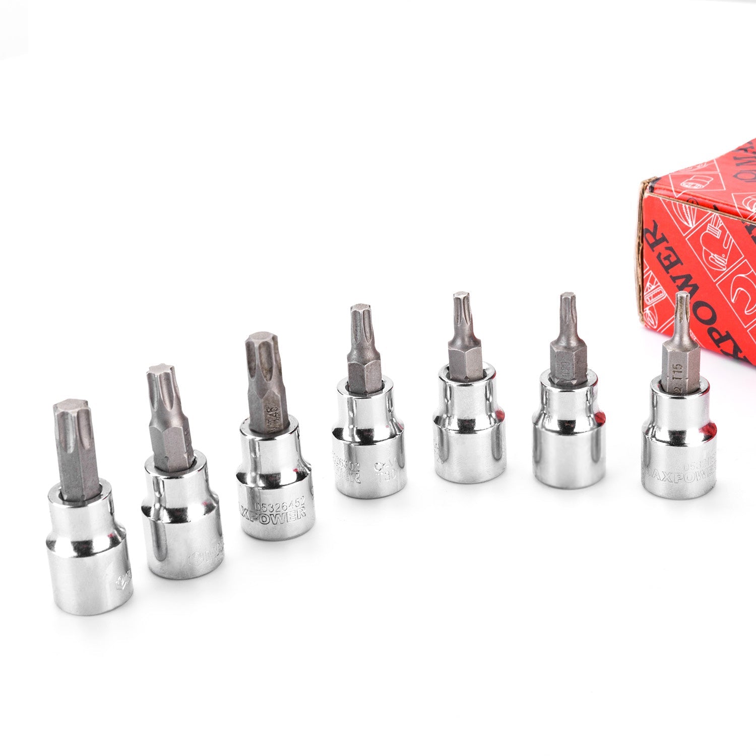 MAXPOWER 7-Piece 3/8-inch Torx Bits Socket Set