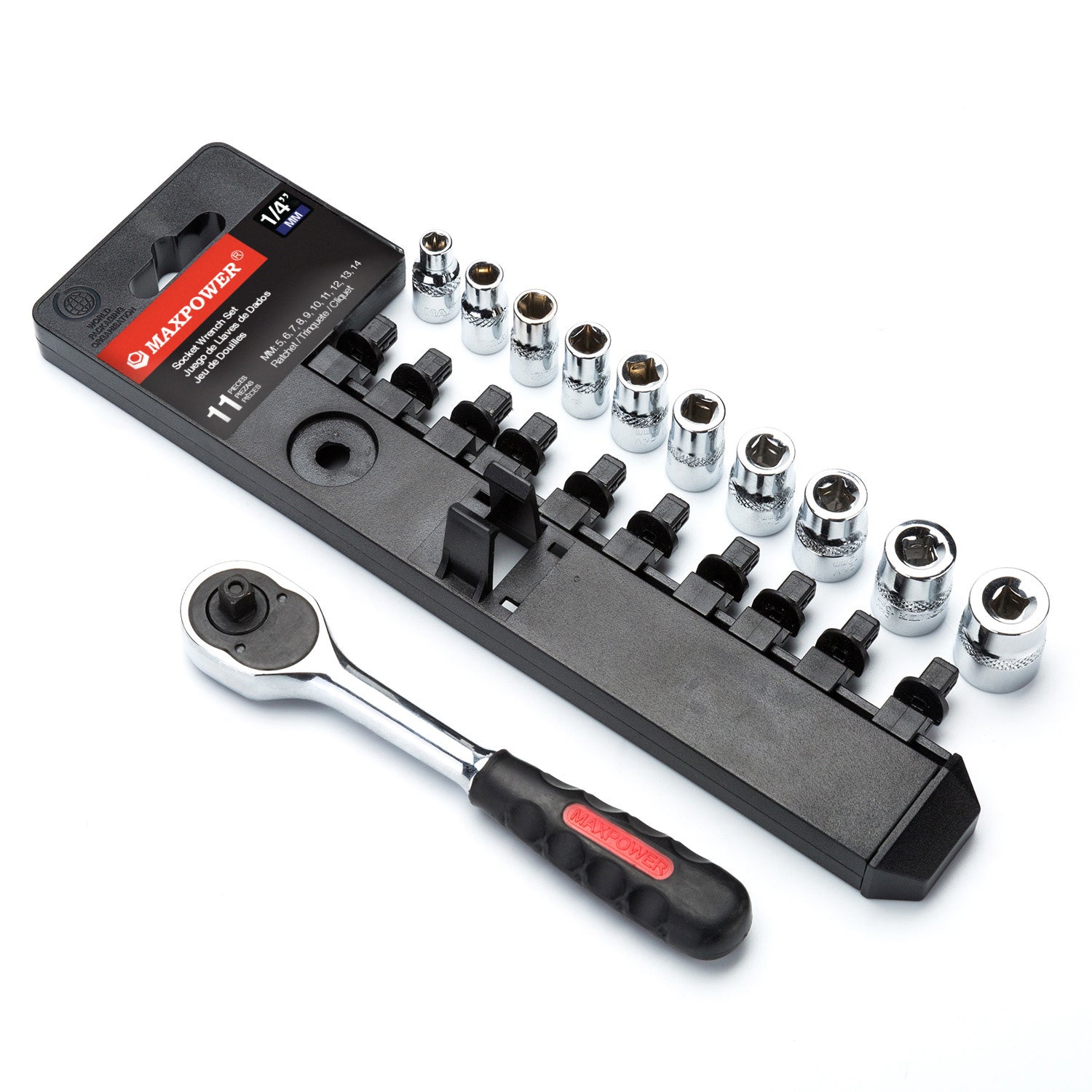 MAXPOWER 11-Piece Metric 1/4-inch Socket Wrench Set