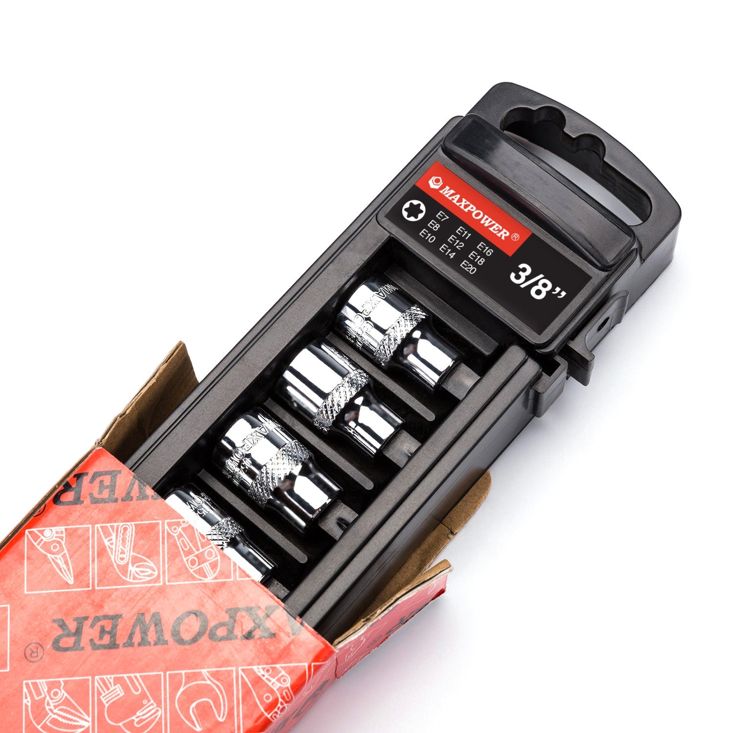 MAXPOWER 9-Piece 3/8-inch E-Torx Socket Set