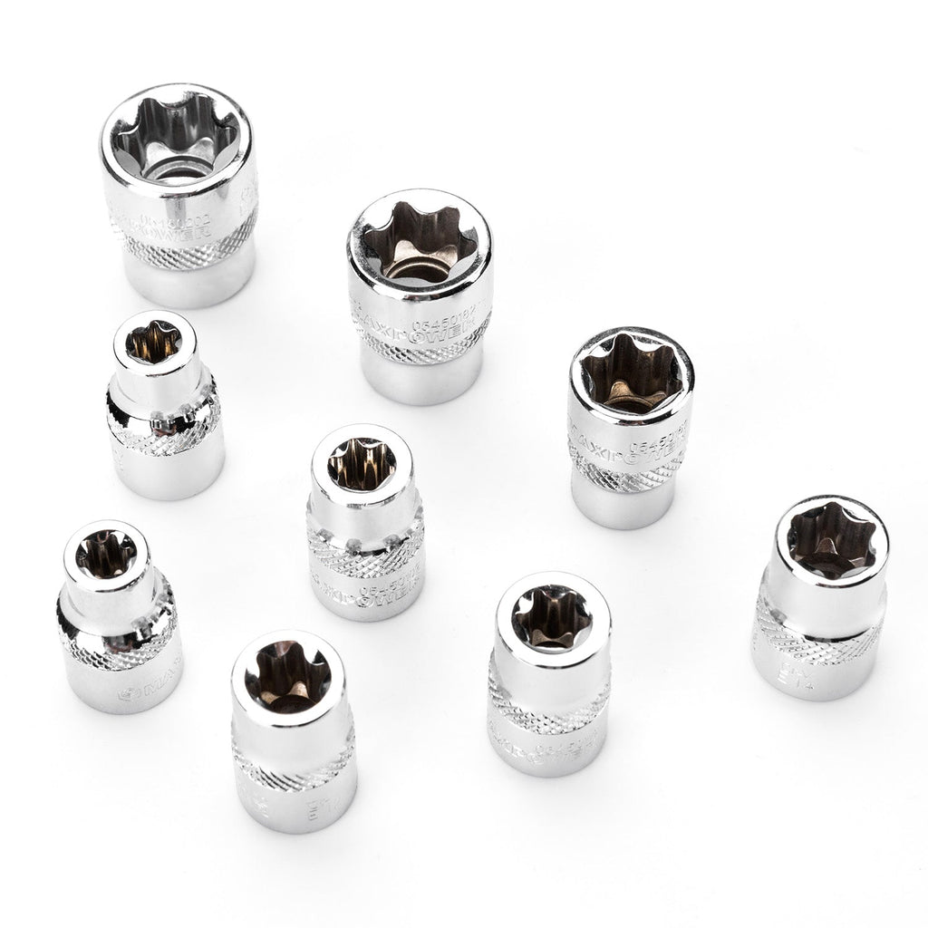 MAXPOWER 9-Piece 3/8-inch E-Torx Socket Set