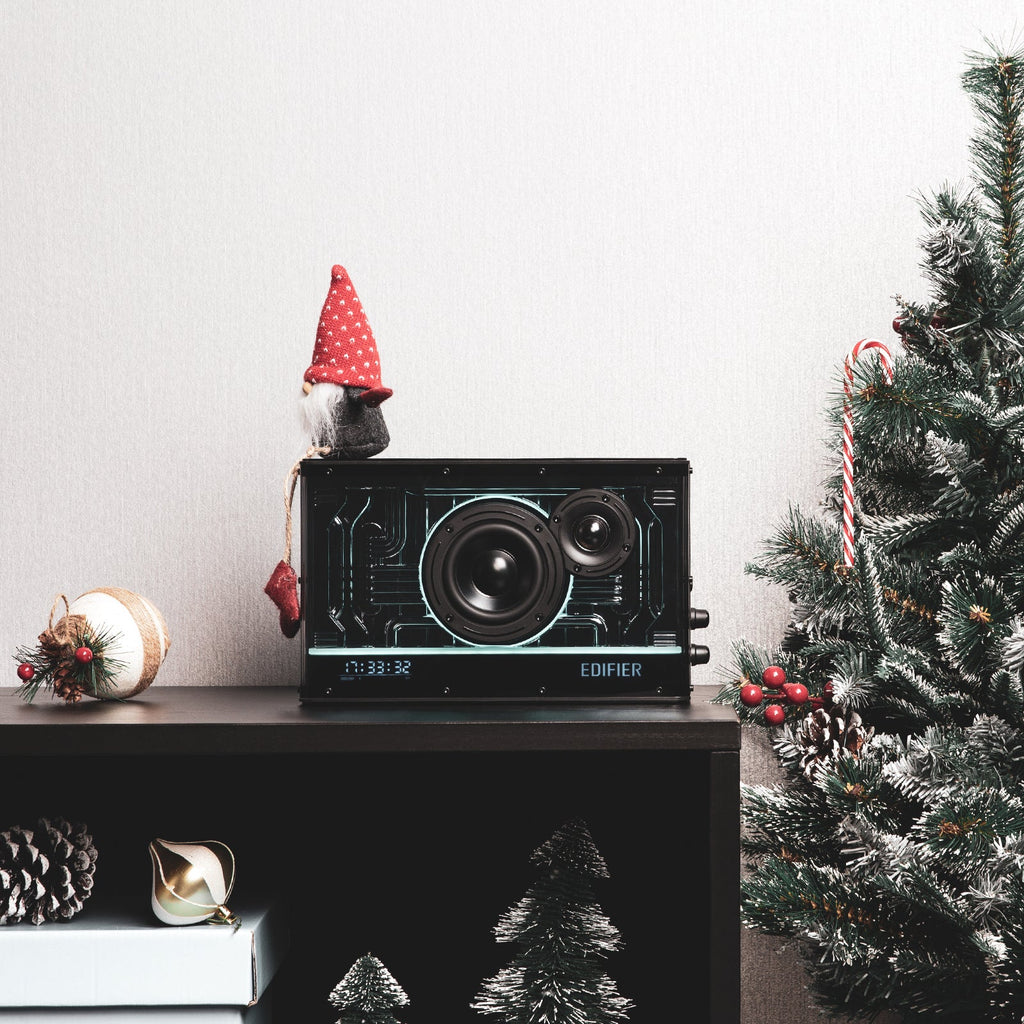 Edifier QD35 Tabletop Bluetooth Speaker, Hi-Res Audio & Hi-Res Audio Wireless Certified Computer Speaker, 35W GaN Ultra-fast Charging, Splendid Light Effects Home Speaker for Phone
