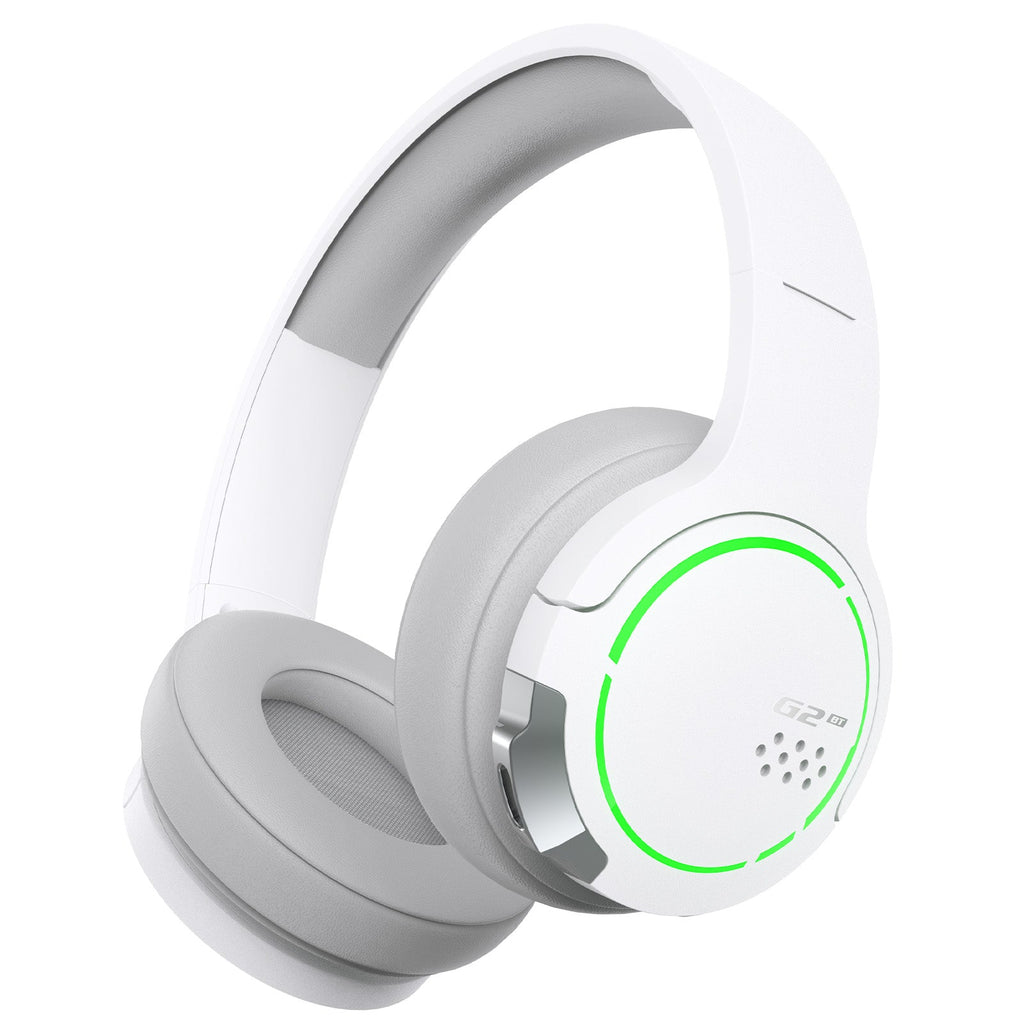 Casque de jeu HECATE by Edifier G2BT, Casque sans fil Bluetooth 5.2 avec haut-parleur de 40 mm, Son stéréo avec basses profondes, Casque supra-auriculaire léger à réduction de bruit avec coussinets doux, Lumière RVB