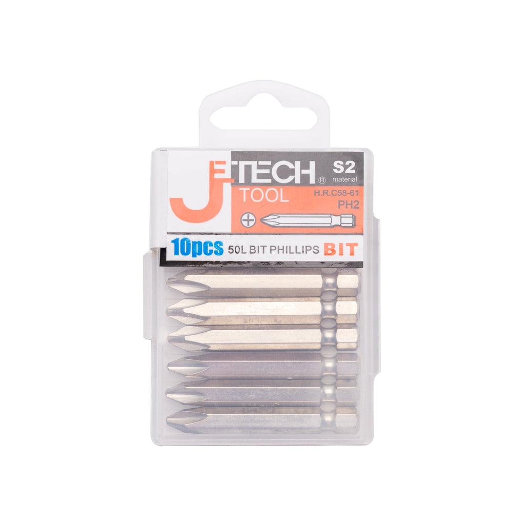 Embouts de tournevis cruciformes Jetech PH2 de 50 mm, lot de 100