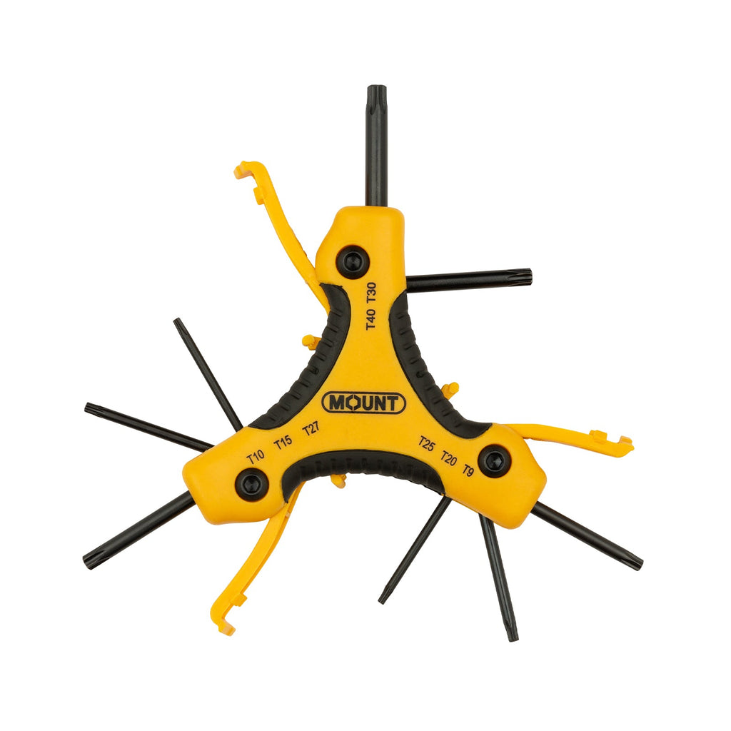 Jeu de 8 clés Torx pliables, tailles T9-T40