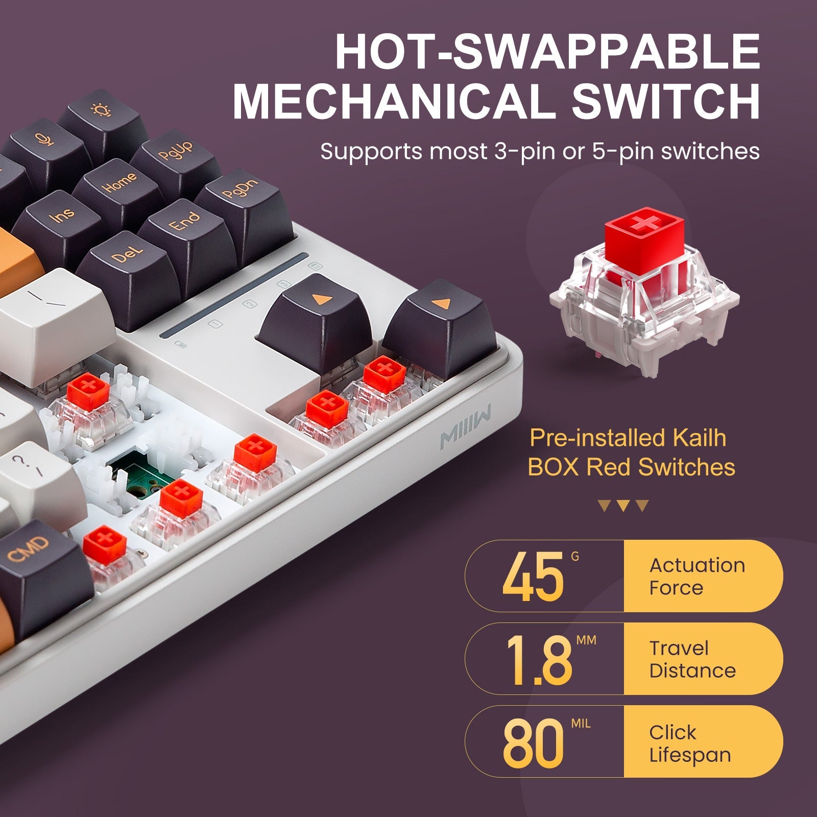 XIAOMI Z870 87 Keys Compact Mechanical Keyboard