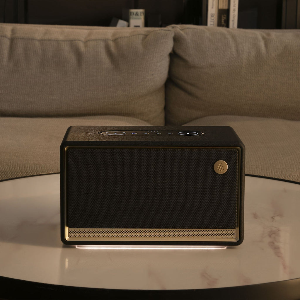 Haut-parleur sans fil de table Edifier, audio haute résolution Bluetooth 5.4 et 12 heures d'autonomie, son cristallin, connectivité multiple pour bureau à domicile et extérieur