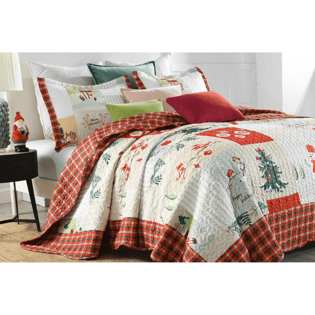 Ensemble couvre-lit et courtepointe de Noël Marcielo b022