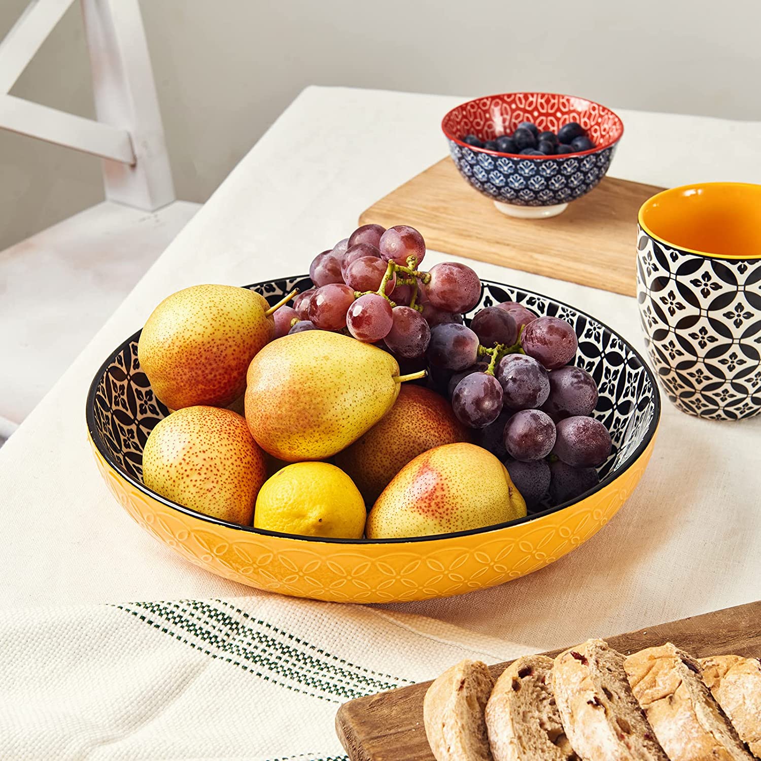 11.5 inch Large Ceramic Serving Dishes, Set Of 2, Mix-Match Pattern