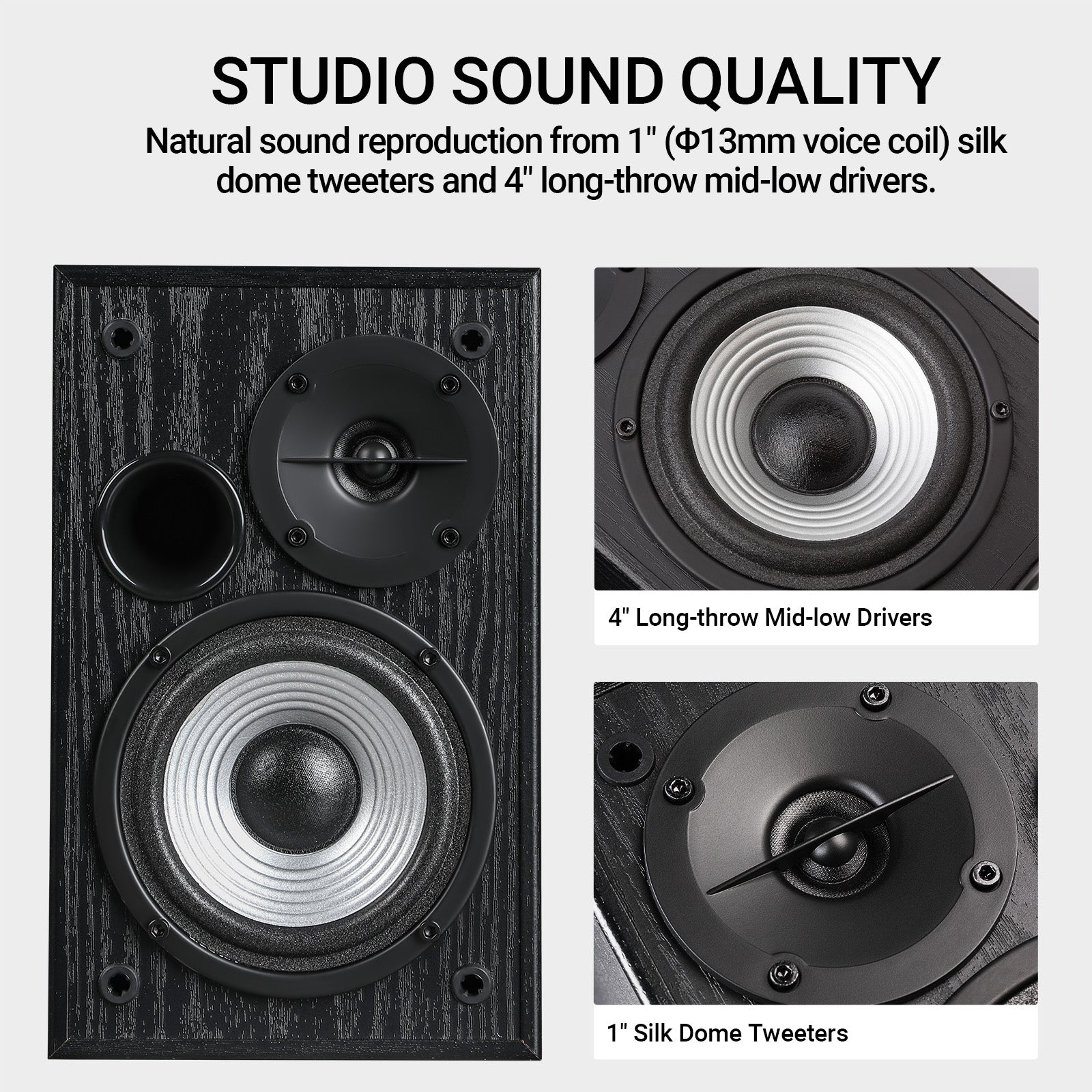 Edifier R990BT 2.0 Active Multimedia Speakers - Bluetooth Bookshelf Speakers - Powered Studio Monitor Speaker - MDF Enclosure - 24W RMS (Pair)