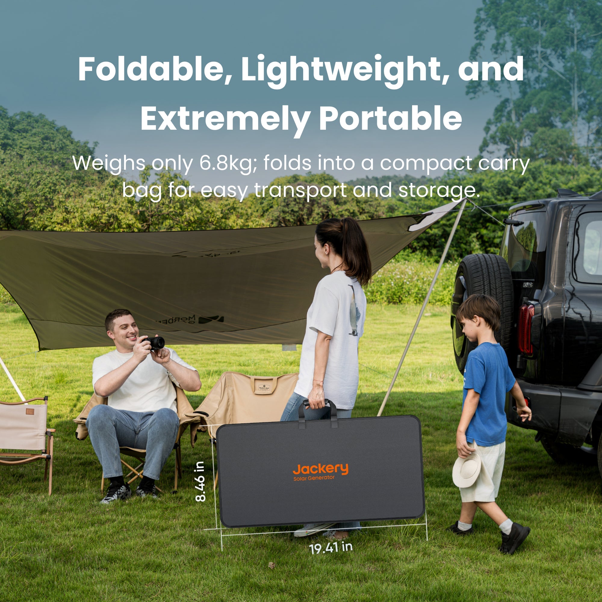 Jackery SolarSaga 340 X Portable Solar Panel, 340W High-Efficiency Solar Charger with IBC Technology, IP68 Waterproof & Dustproof Foldable Design