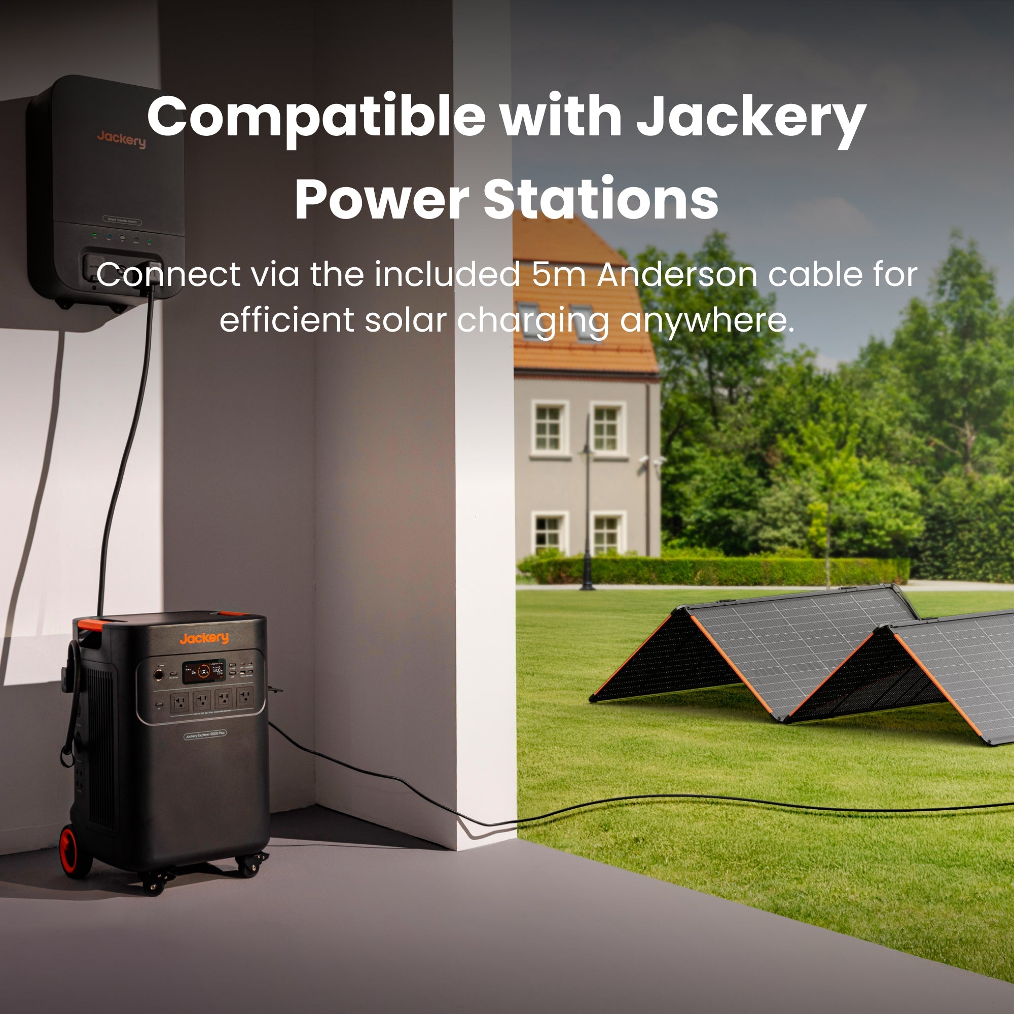 Jackery SolarSaga 340 X Portable Solar Panel, 340W High-Efficiency Solar Charger with IBC Technology, IP68 Waterproof & Dustproof Foldable Design