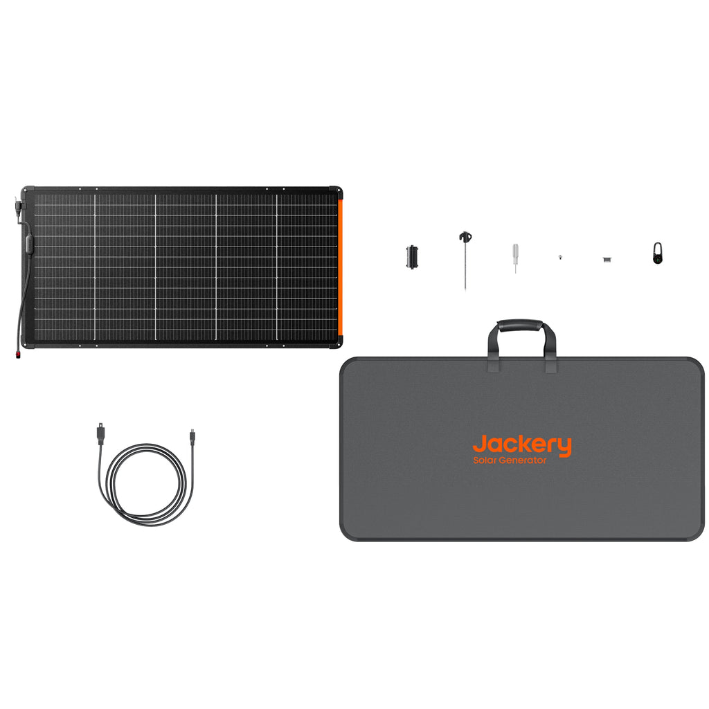 Jackery SolarSaga 340 X Portable Solar Panel, 340W High-Efficiency Solar Charger with IBC Technology, IP68 Waterproof & Dustproof Foldable Design