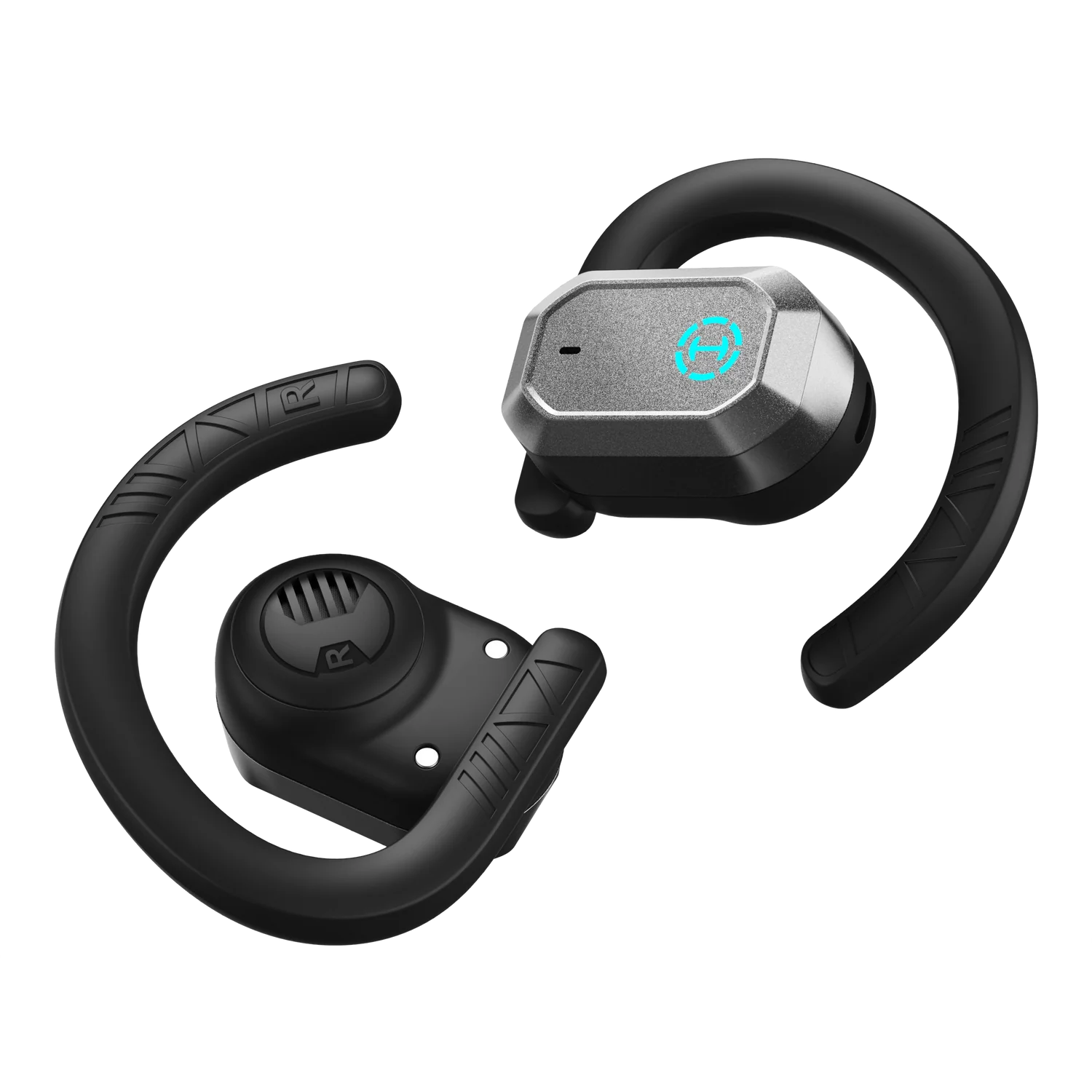 Edifier Air 2 Over Ear Buds with Ear Loops Wireless Bluetooth 5.3, Open Ear Earbuds with Boosted Bass, Built-in ENC Mic, 28H Playtime, 11 RGB Light, Silicone Earhook for Workout Running Gaming
