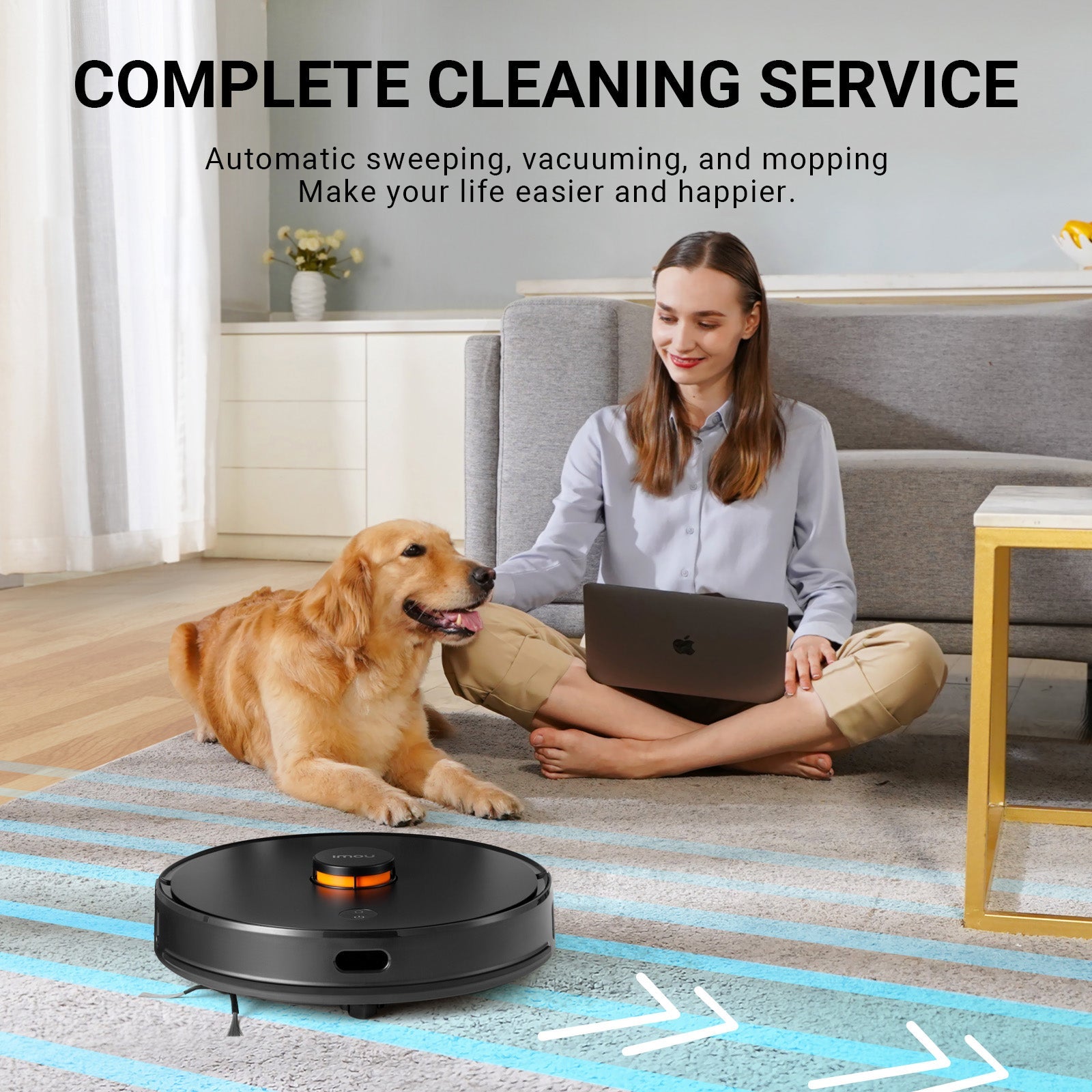 IMOU Auto Disposal Robot Vacuum Cleaner and Mop with Lidar Navigation Smart Mapping