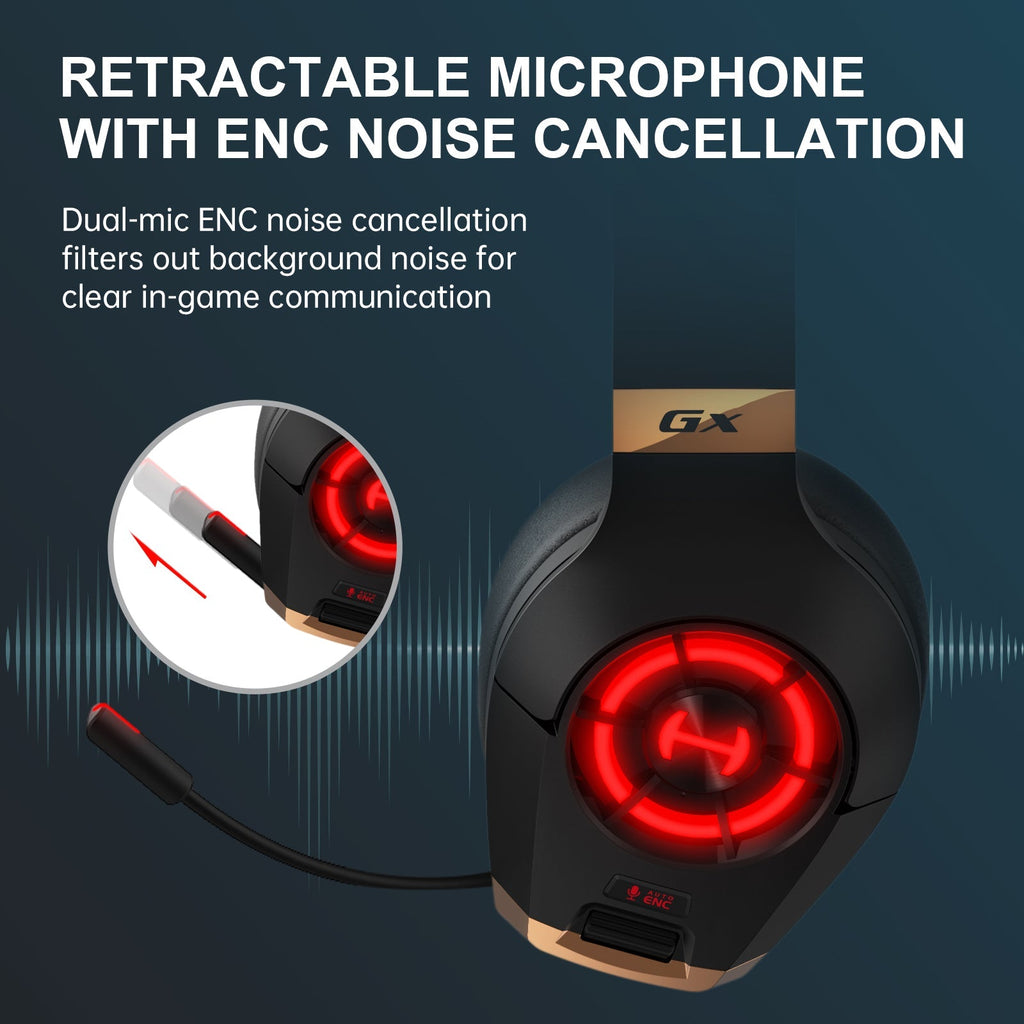 HECATE by Edifier GX Hi-Res Gaming Headset for PS4/ PS5/ PC/Switch/Xbox Gamepad - USB/Type-C/3.5mm Wired Gaming Headphones with Microphone RGB Lighting - ENC Noise Cancelling - 50mm Driver