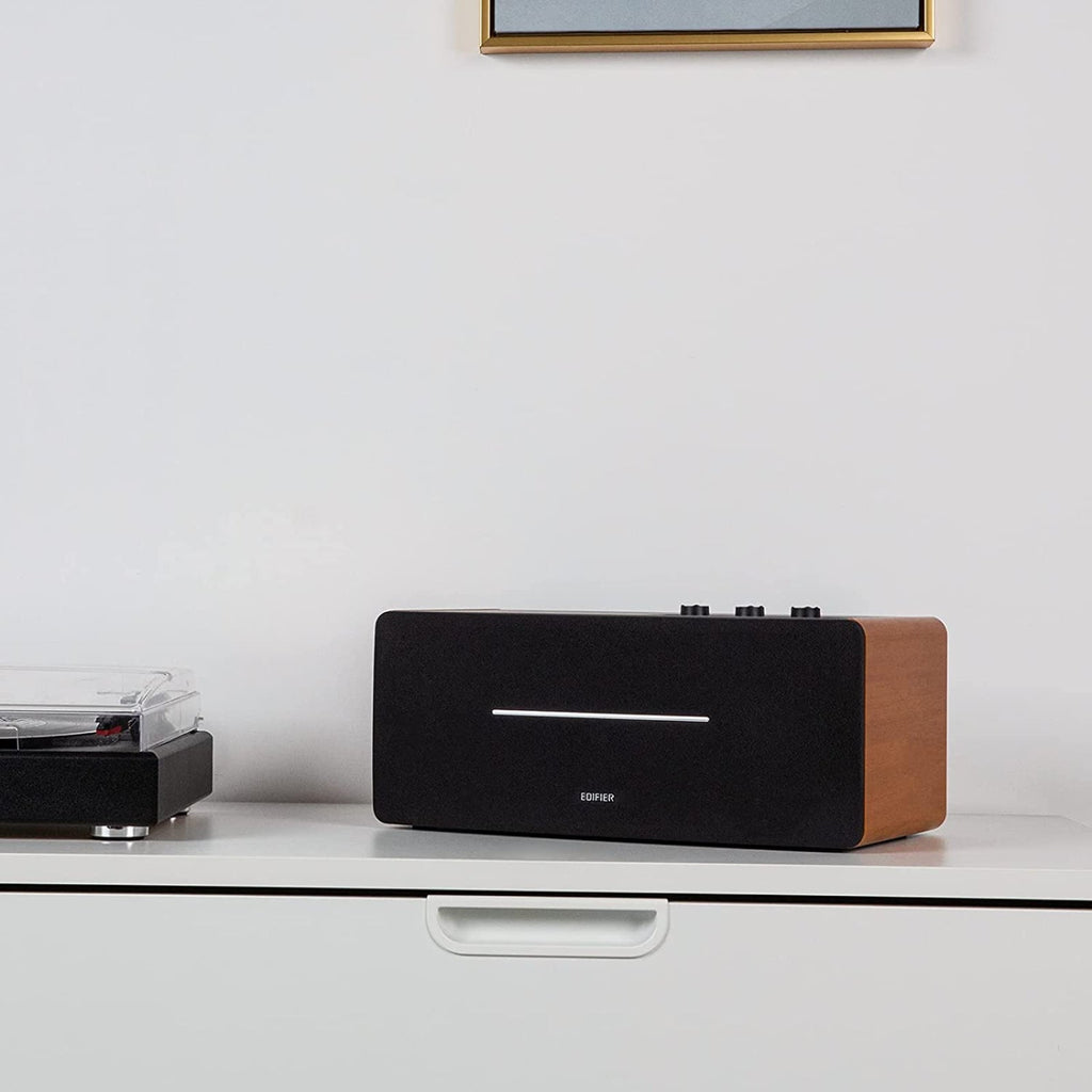 Edifier D12 Tabletop Speaker - Integrated Desktop Stereo Bluetooth Speaker - Wireless Computer Speaker for Desktop Use- 70 Watts RMS with Subwoofer Line Out