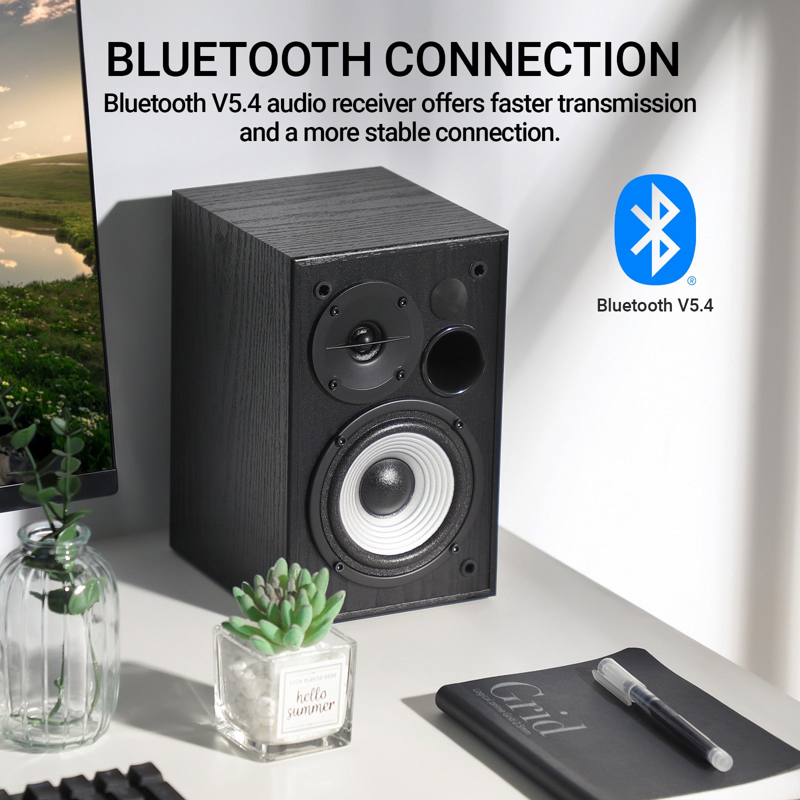 Edifier R990BT 2.0 Active Multimedia Speakers - Bluetooth Bookshelf Speakers - Powered Studio Monitor Speaker - MDF Enclosure - 24W RMS (Pair)