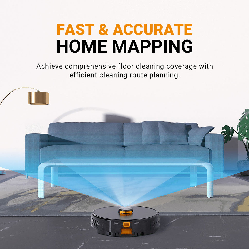 Aspirateur robot laveur IMOU à vidange automatique avec navigation Lidar et cartographie intelligente