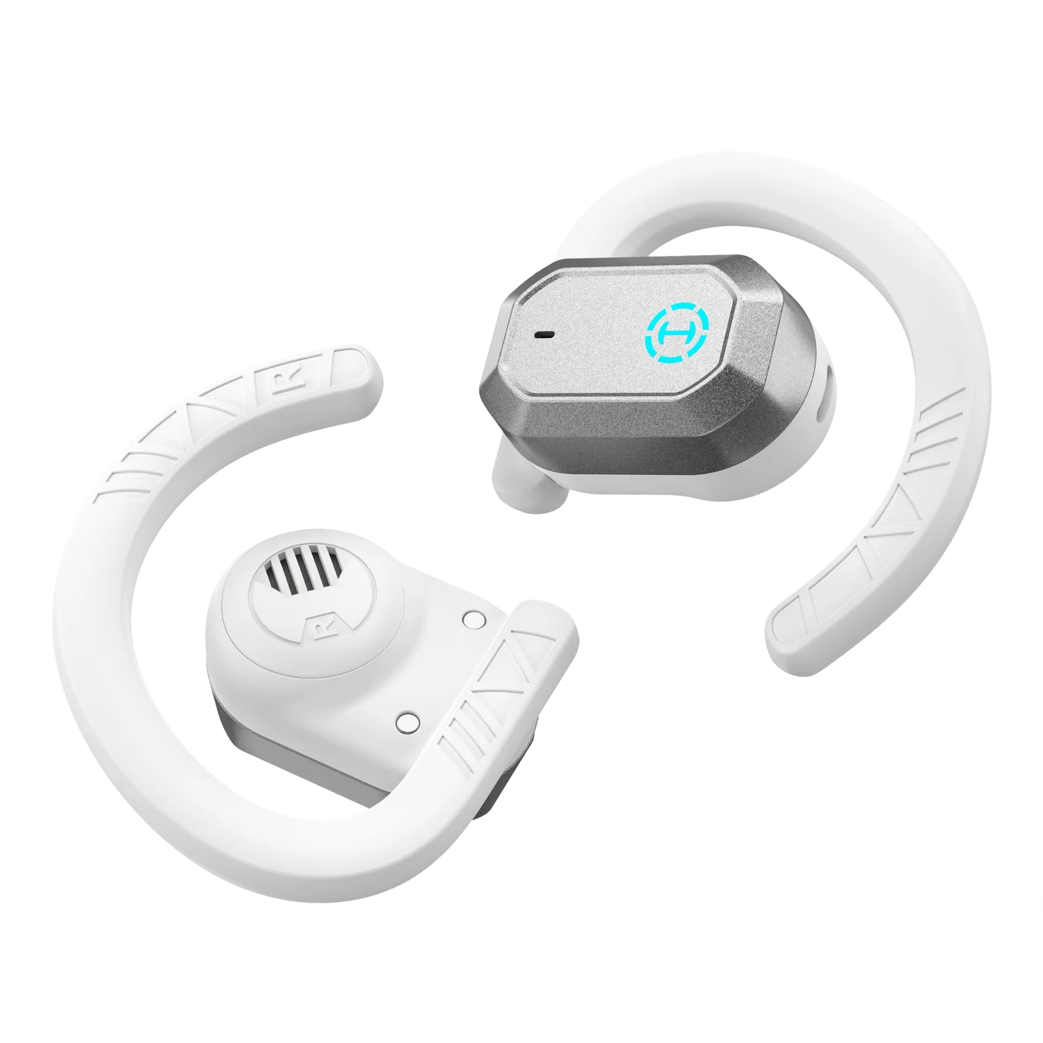 Edifier Air 2 Over Ear Buds with Ear Loops Wireless Bluetooth 5.3, Open Ear Earbuds with Boosted Bass, Built-in ENC Mic, 28H Playtime, 11 RGB Light, Silicone Earhook for Workout Running Gaming