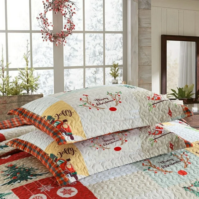 Marcielo Christmas Quilt Set Bedspread Set b022