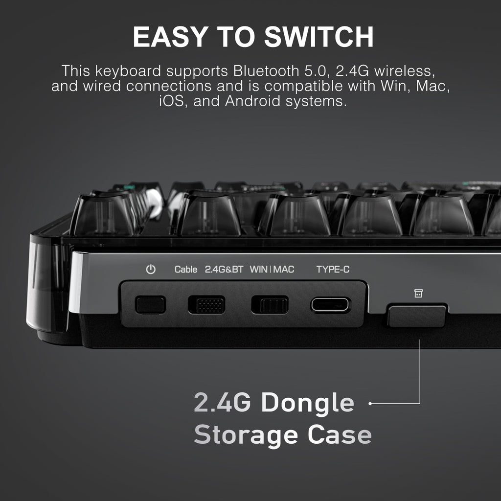 XIAOMI BLACK IO 83 Keys Custom Mechanical Gaming Keyboard