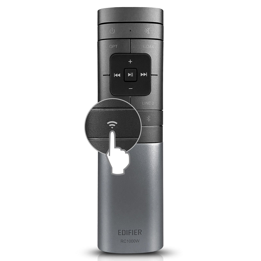 Haut-parleurs d'étagère actifs WiFi Edifier 2.0, haut-parleur Hi-Fi sans fil, compatible avec Alexa, prend en charge AirPlay 2, Spotify Connect, système audio RMS 120 W avec Bluetooth/optique/RCA x 2/coaxial - S1000W - Paire