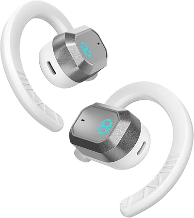 Edifier Air 2 Over Ear Buds with Ear Loops Wireless Bluetooth 5.3, Open Ear Earbuds with Boosted Bass, Built-in ENC Mic, 28H Playtime, 11 RGB Light, Silicone Earhook for Workout Running Gaming
