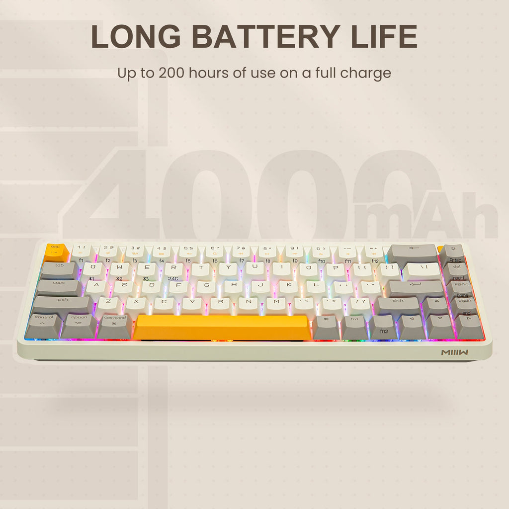 Clavier mécanique XIAOMI Z680 68 touches 65 % commutateurs Gateron G Pro Yellow