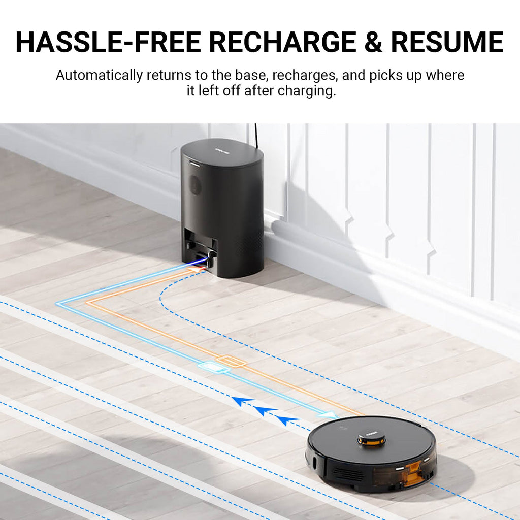 Aspirateur robot laveur IMOU à vidange automatique avec navigation Lidar et cartographie intelligente