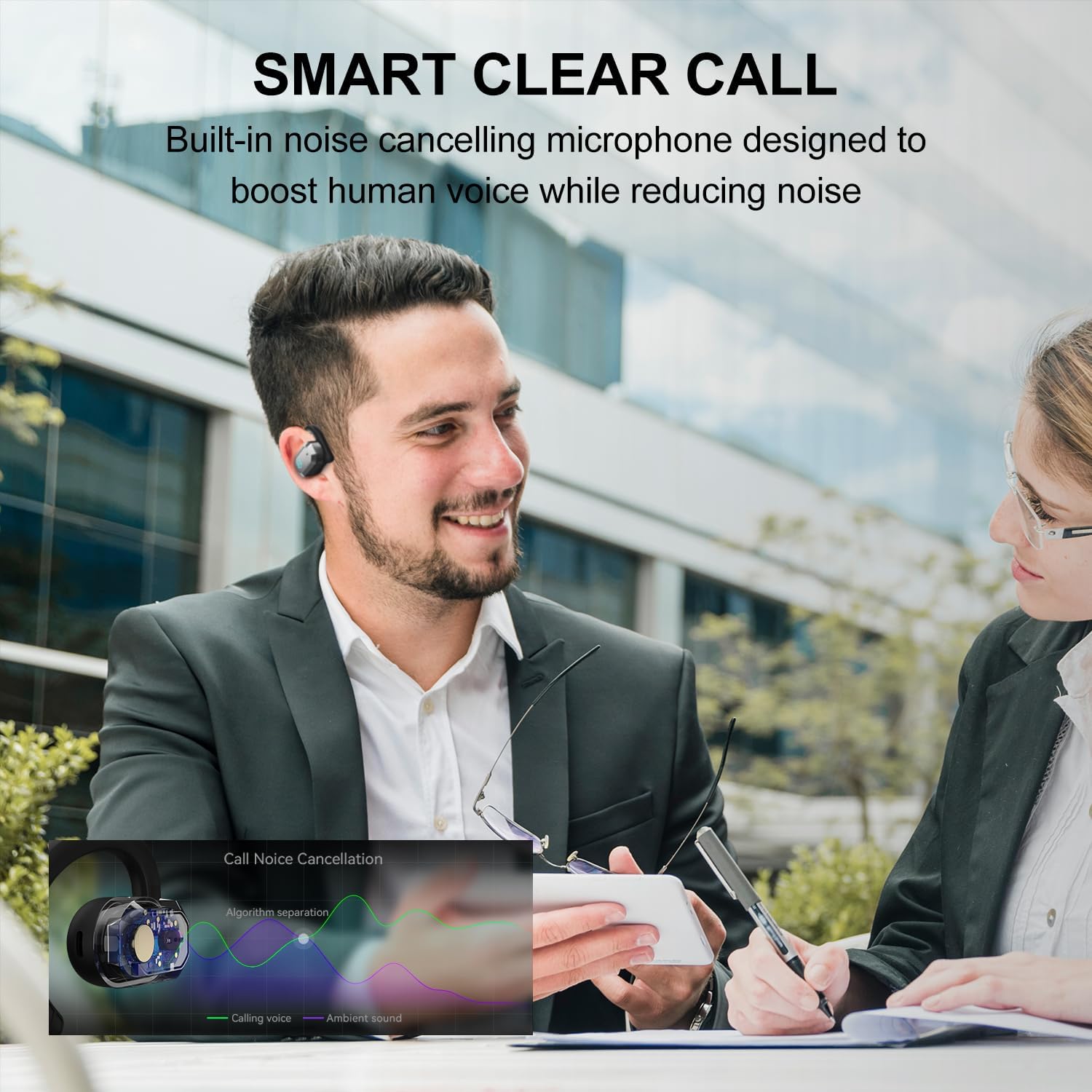 Edifier Air 2 Over Ear Buds with Ear Loops Wireless Bluetooth 5.3, Open Ear Earbuds with Boosted Bass, Built-in ENC Mic, 28H Playtime, 11 RGB Light, Silicone Earhook for Workout Running Gaming
