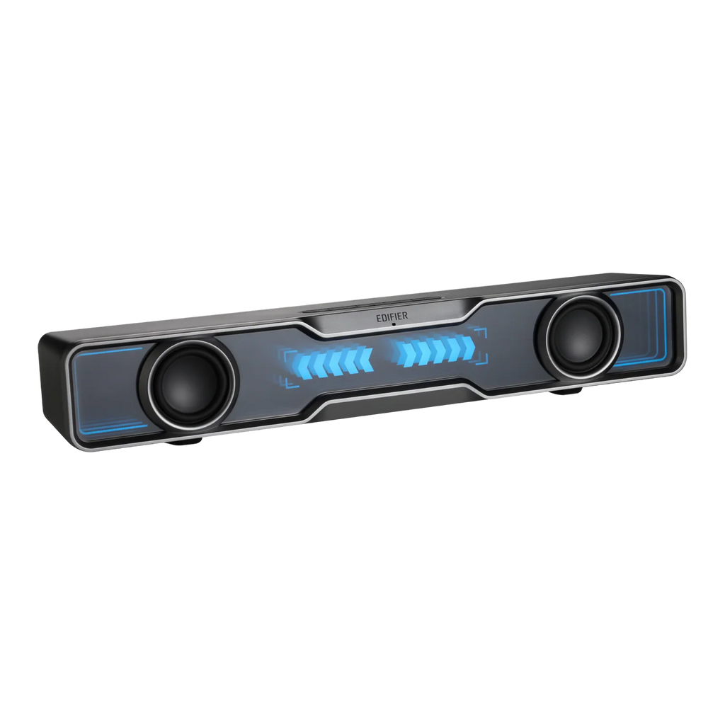 Barre de son multimédia Edifier QS30, Bluetooth V5.4, basses améliorées, microphone intégré avec éclairage dynamique, plusieurs effets sonores, haut-parleur alimenté par USB pour PC de bureau, ordinateur portable, tablettes