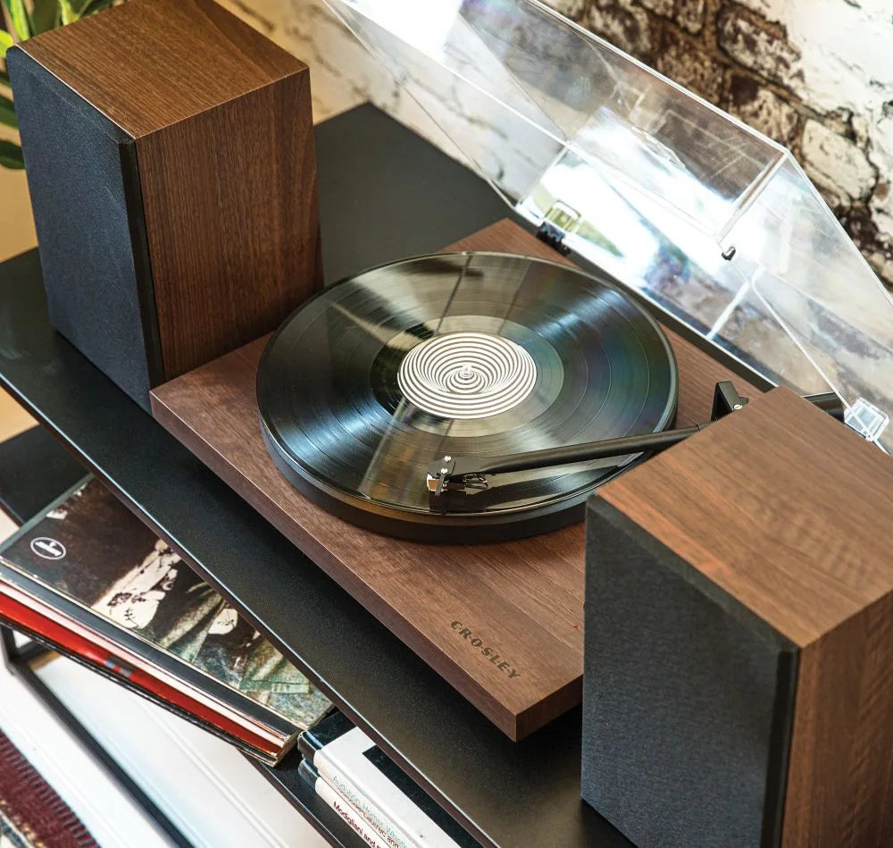 Crosley C62C-WA Record Player with Speakers, Walnut