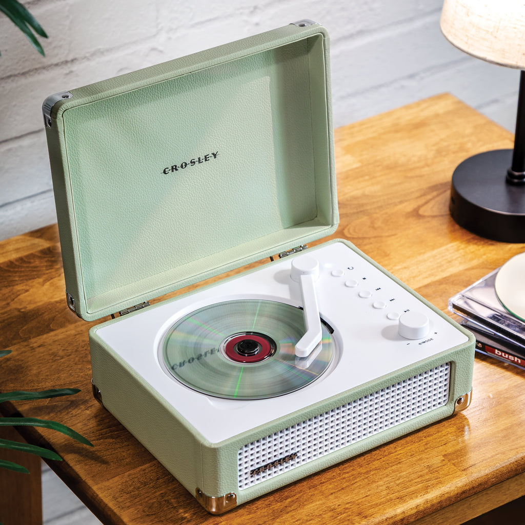 Crosley Cruiser Retro Portable CD Player with Stereo Bluetooth Speakers and FM Radio - Mint