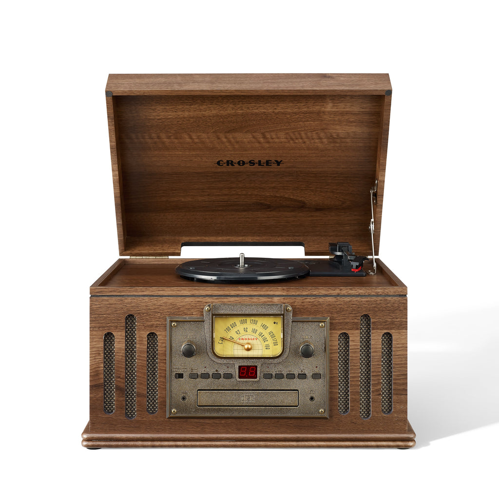 Crosley CR704B-WA Musician 3-Speed Turntable with Radio, CD/Cassette Player, Aux-in and Bluetooth