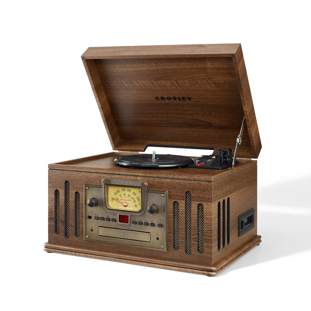 Crosley CR704B-WA Musician 3-Speed Turntable with Radio, CD/Cassette Player, Aux-in and Bluetooth