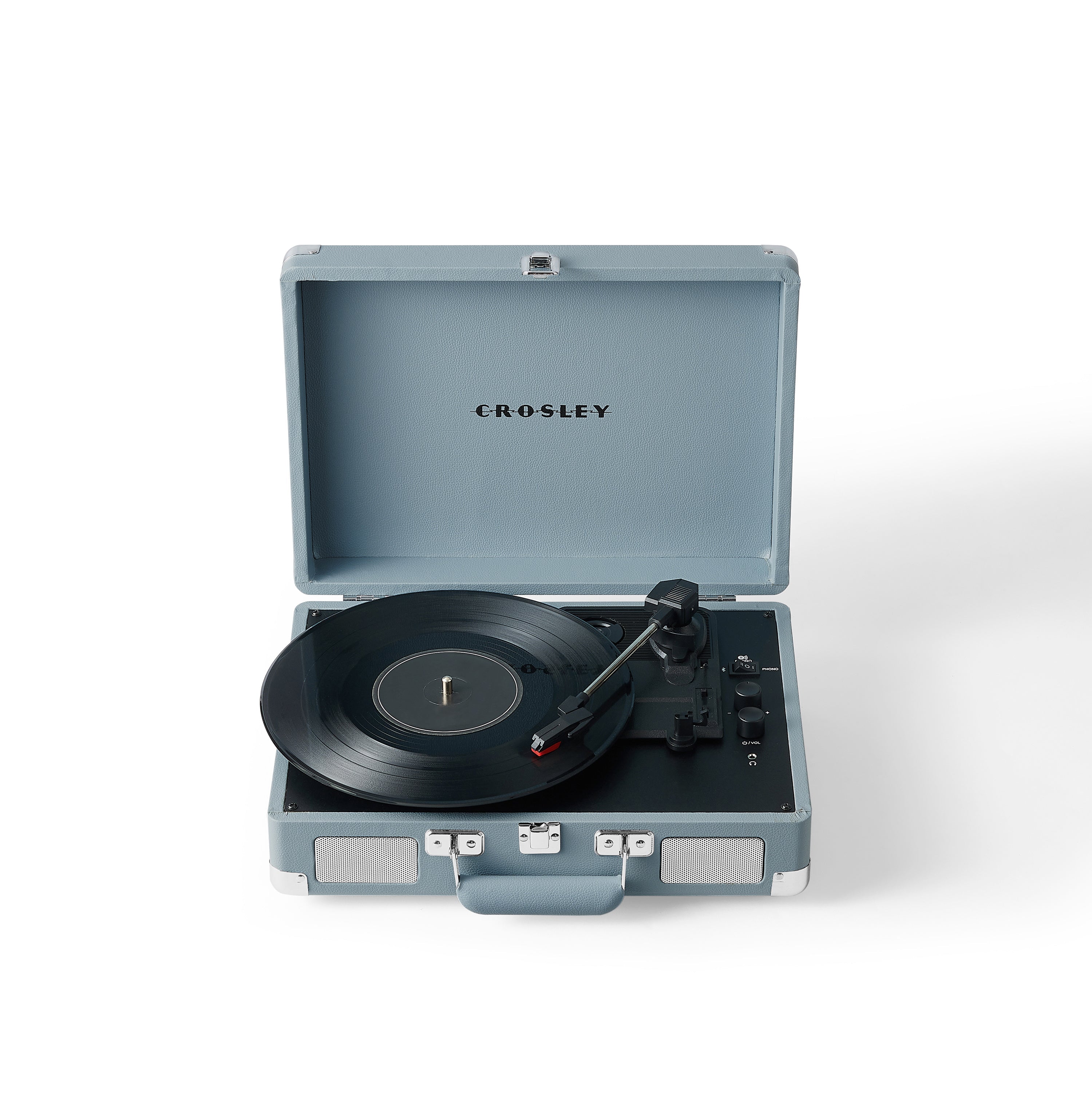 Crosley Cruiser Plus Vintage 3-Speed Bluetooth in/Out Suitcase Vinyl Record Player Turntable - Tourmaline
