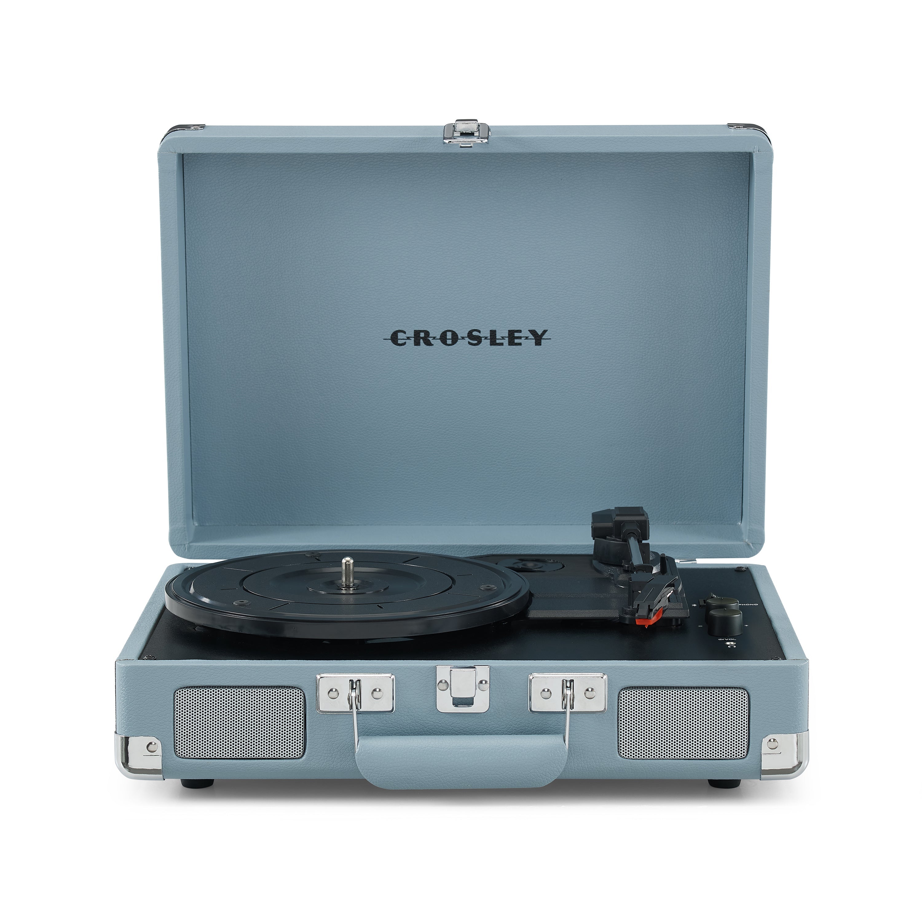 Crosley Cruiser Plus Vintage 3-Speed Bluetooth in/Out Suitcase Vinyl Record Player Turntable - Tourmaline