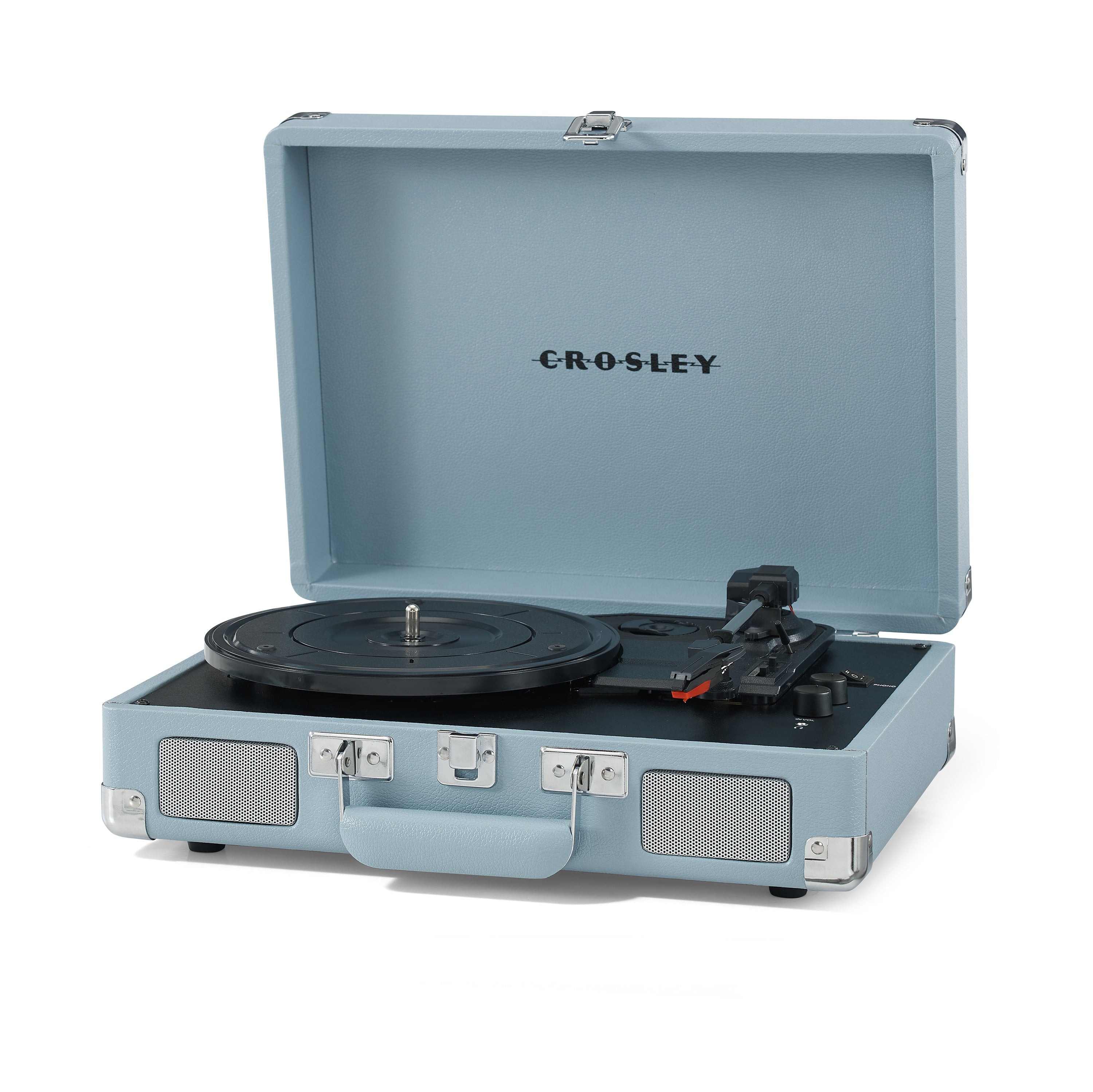 Crosley Cruiser Plus Vintage 3-Speed Bluetooth in/Out Suitcase Vinyl Record Player Turntable - Tourmaline