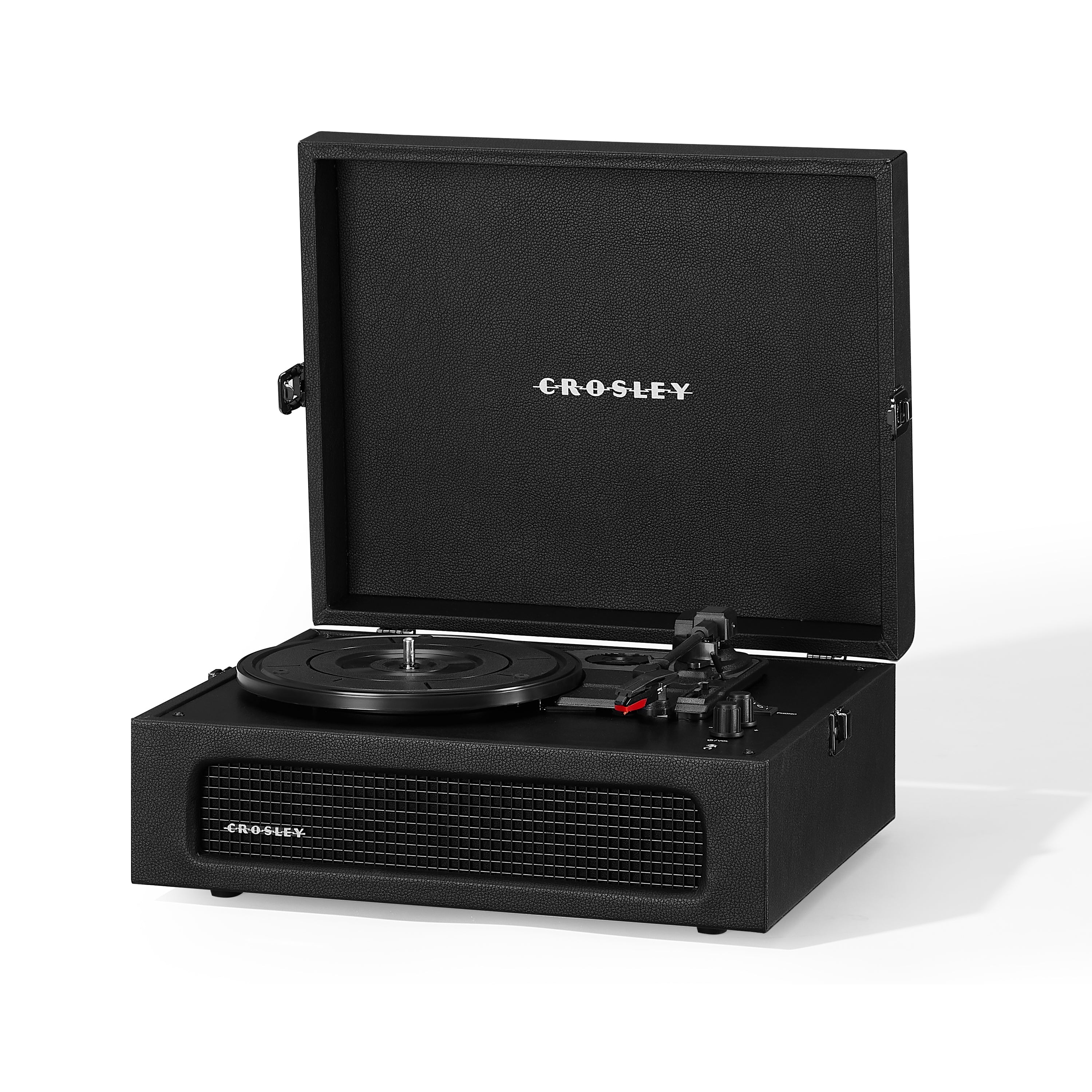 Crosley Voyager Vintage Portable Vinyl Record Player Turntable with Bluetooth in/Out and Built-in Speakers - Black