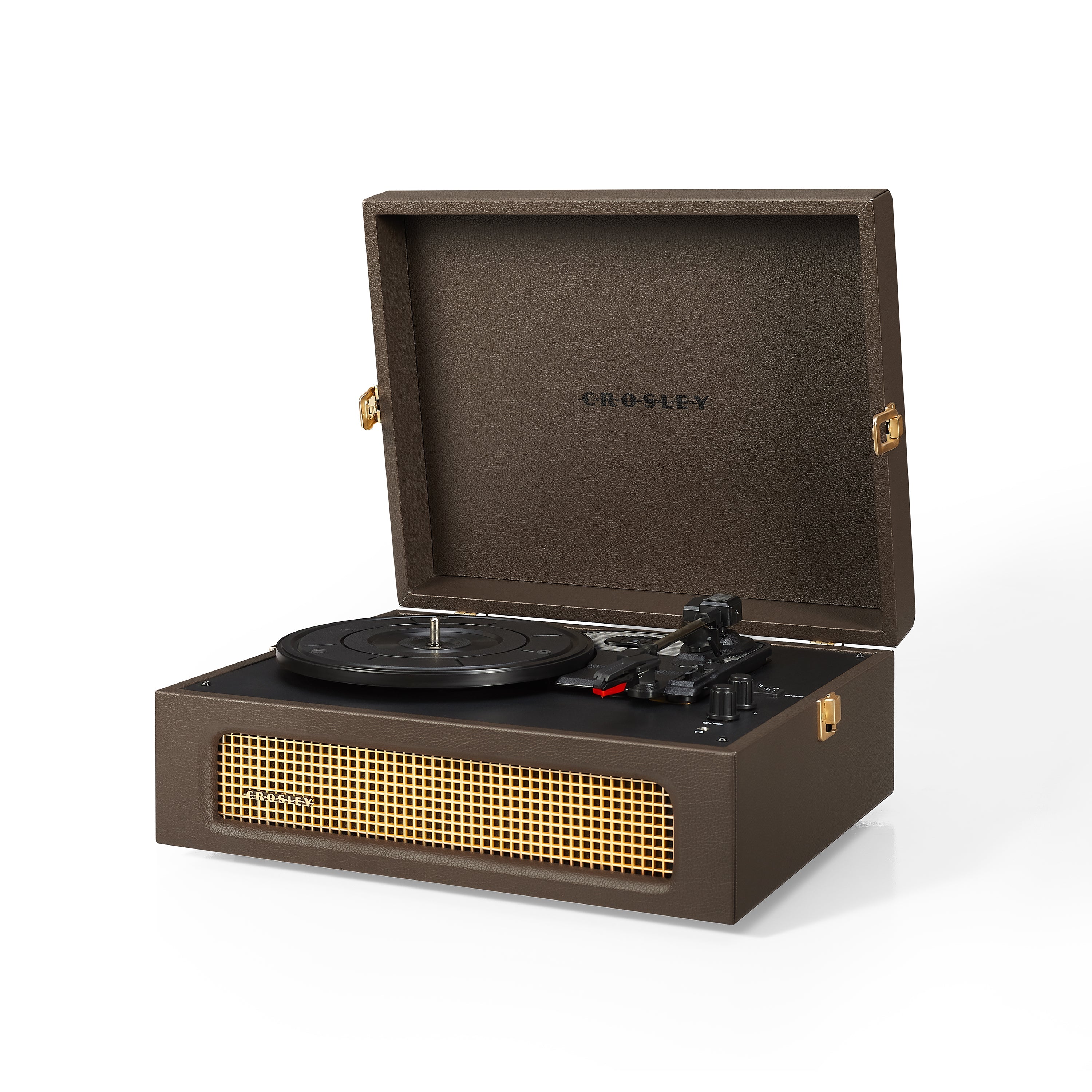 Crosley Voyager Vintage Portable Vinyl Record Player Turntable - Cocoa