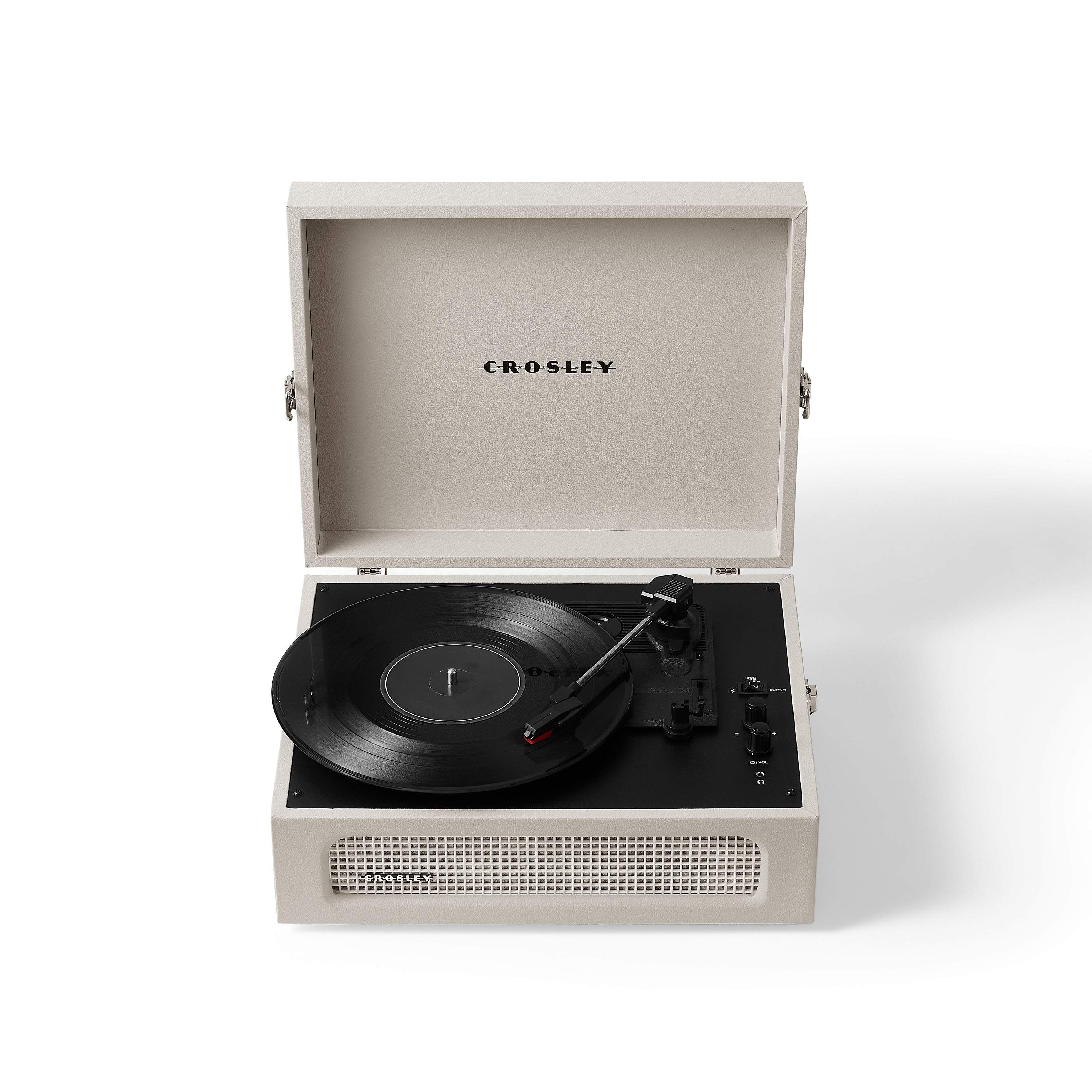 Crosley Voyager Vintage Portable Vinyl Record Player Turntable - Dune